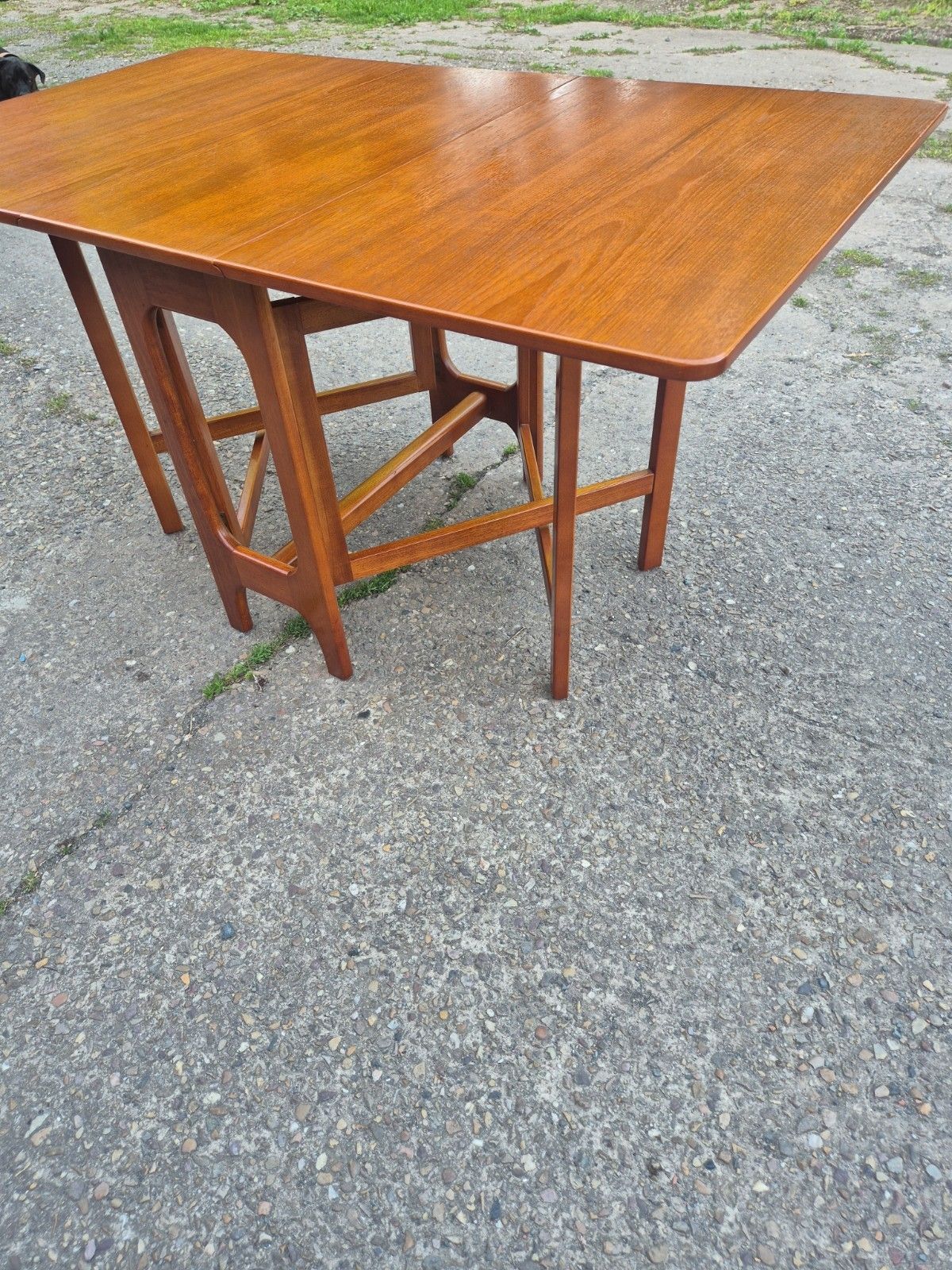 Furniture Vintage/Retro/Mid Century G Plan? Teak Drop Leaf Table And 4 Vinyl Seated Chairs photo