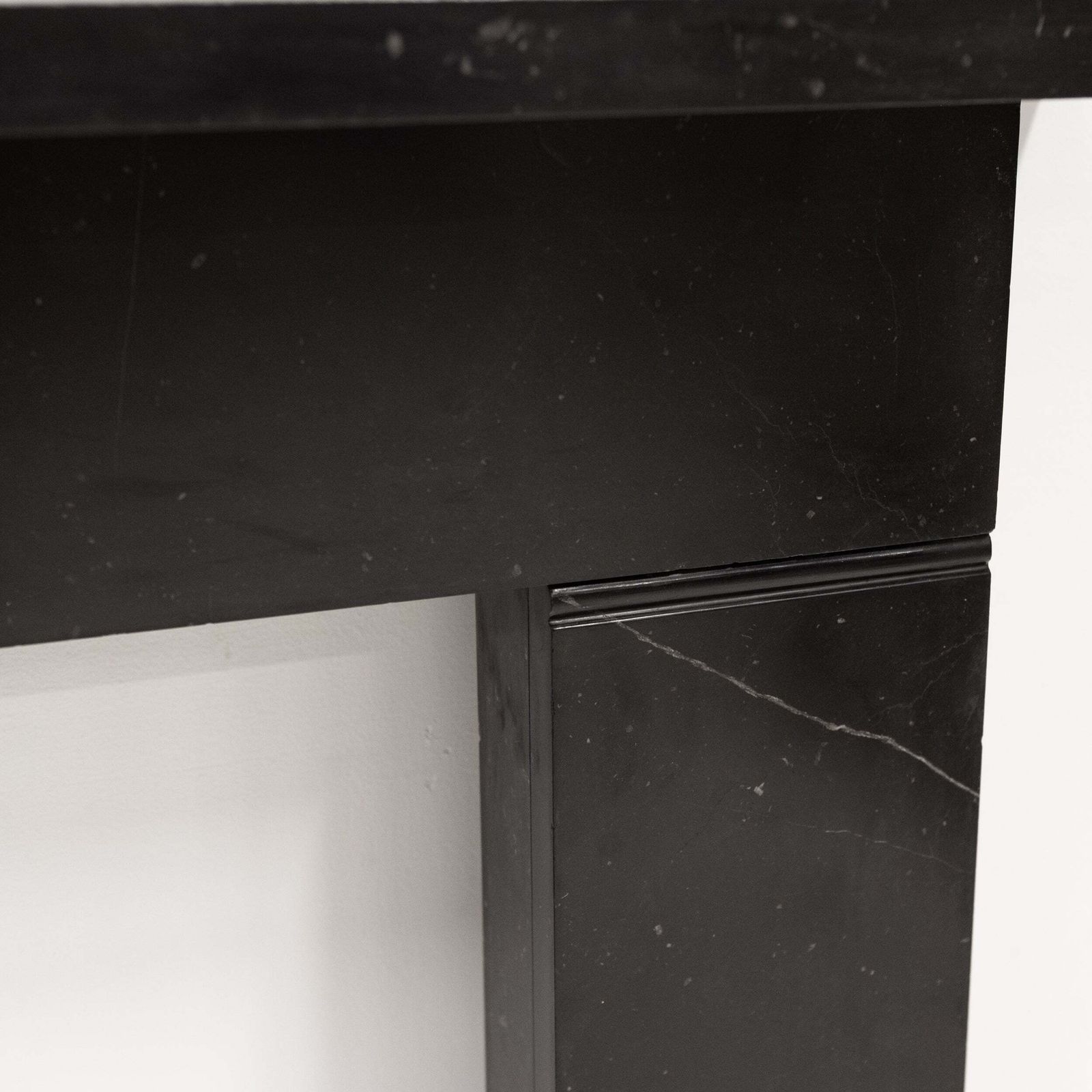 photo furniture Antique Georgian Belgian Black Marble Fire Surround | Pair Available