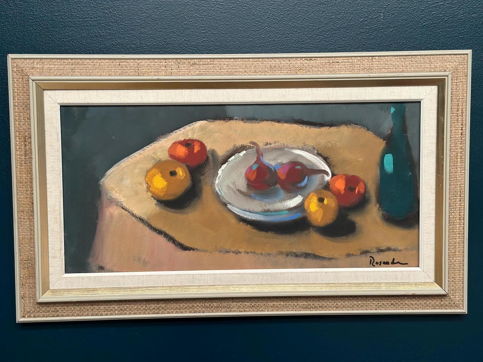Original Mid Century Swedish Oil On Canvas – “Stilleben” By Kurt Rosander – Vintage & Frame – 42 × 72 Cm (16.5" × 28.3") photo vinterior