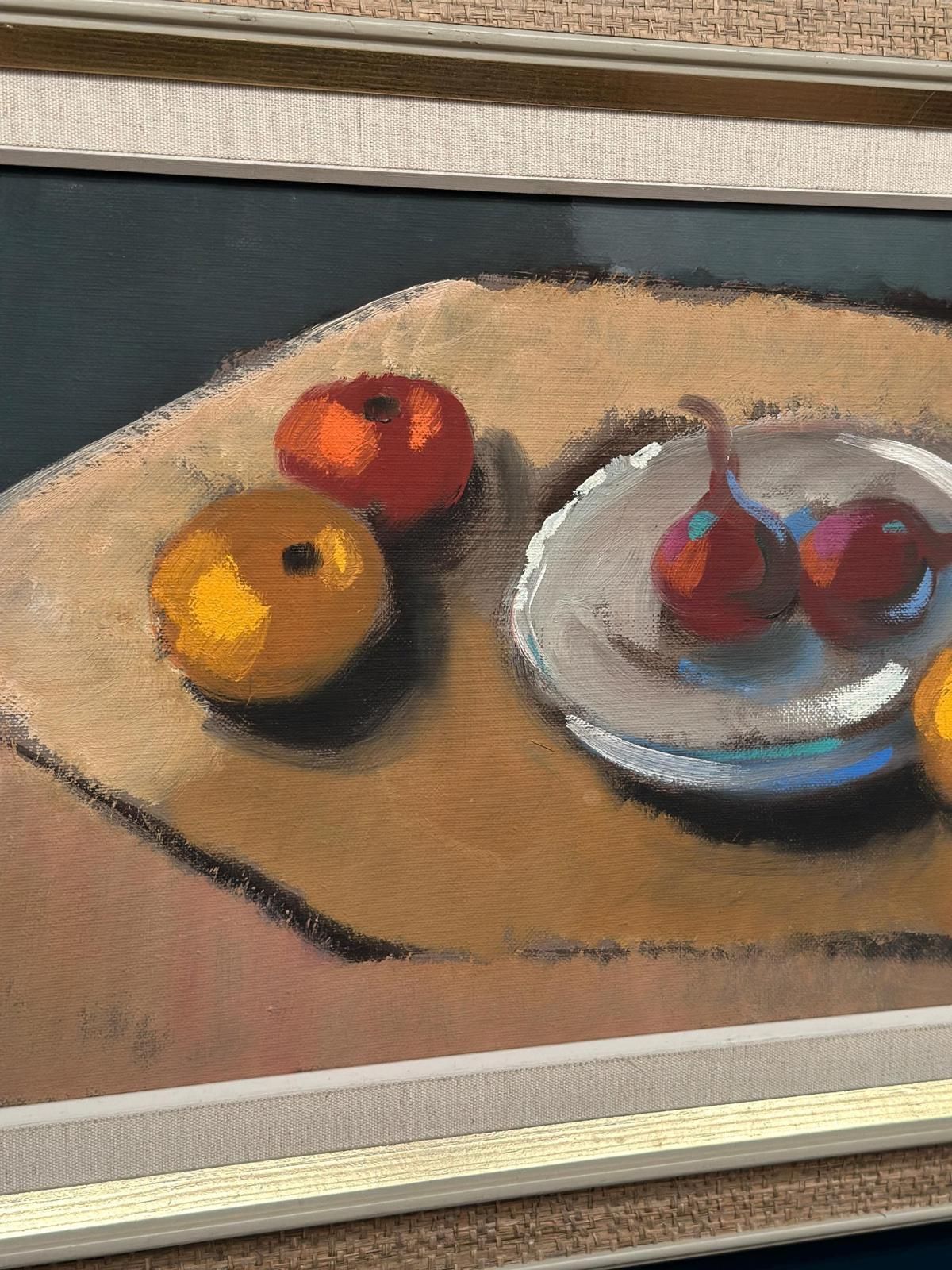 Original Mid Century Swedish Oil On Canvas – “Stilleben” By Kurt Rosander – Vintage & Frame – 42 × 72 Cm (16.5" × 28.3") photo vintage
