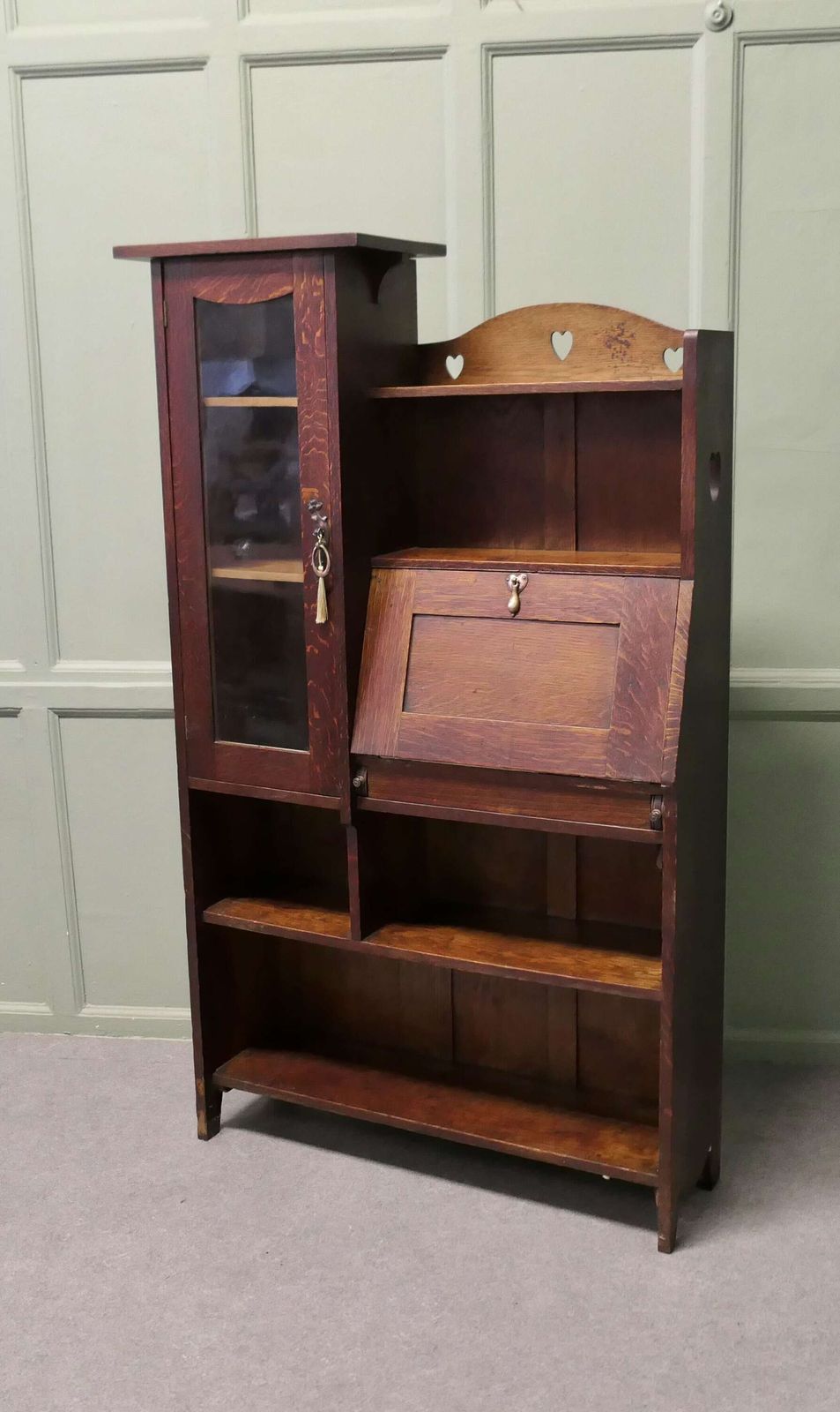 Arts And Crafts Golden Oak Students Bureau Book Case This Is A Very Useful Piece photo furniture
