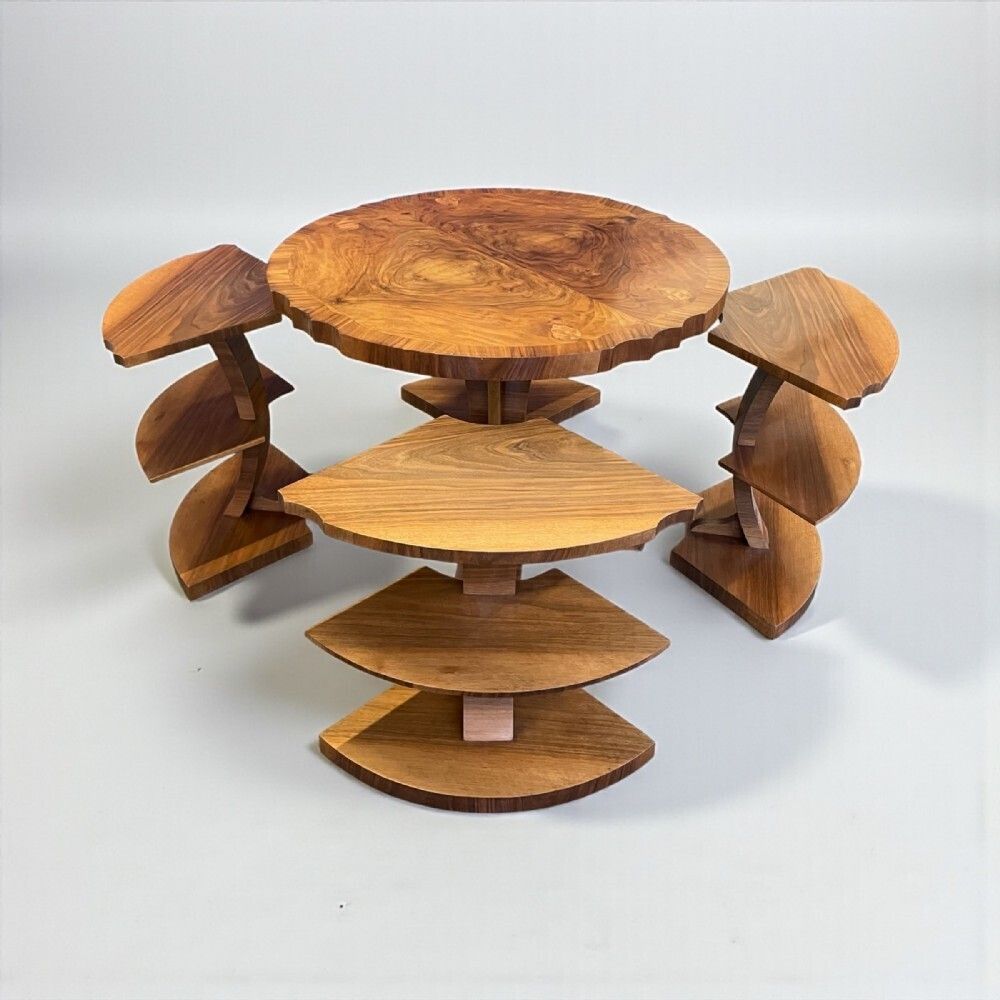 Art Deco Nest Of Five Tables By Harry And Lou Epstein photo for sale