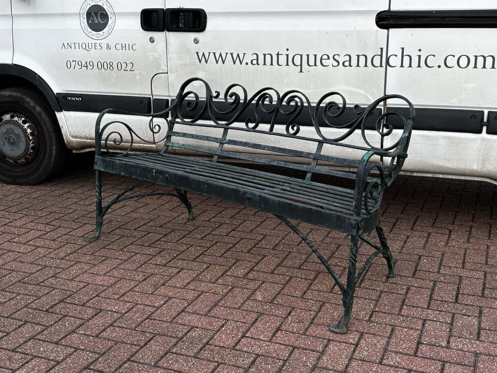 photo buy Regency Iron Garden Bench. Superb Quality.
