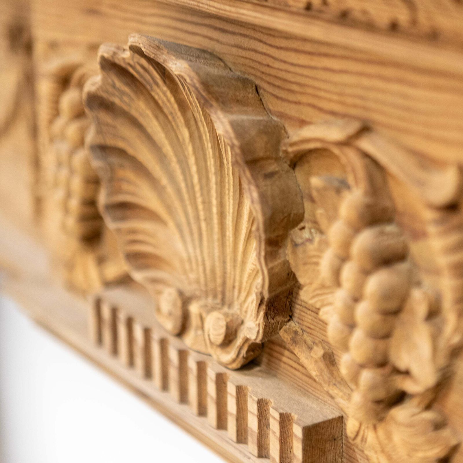 Antique Ornate Wooden Fireplace Surround photo for sale