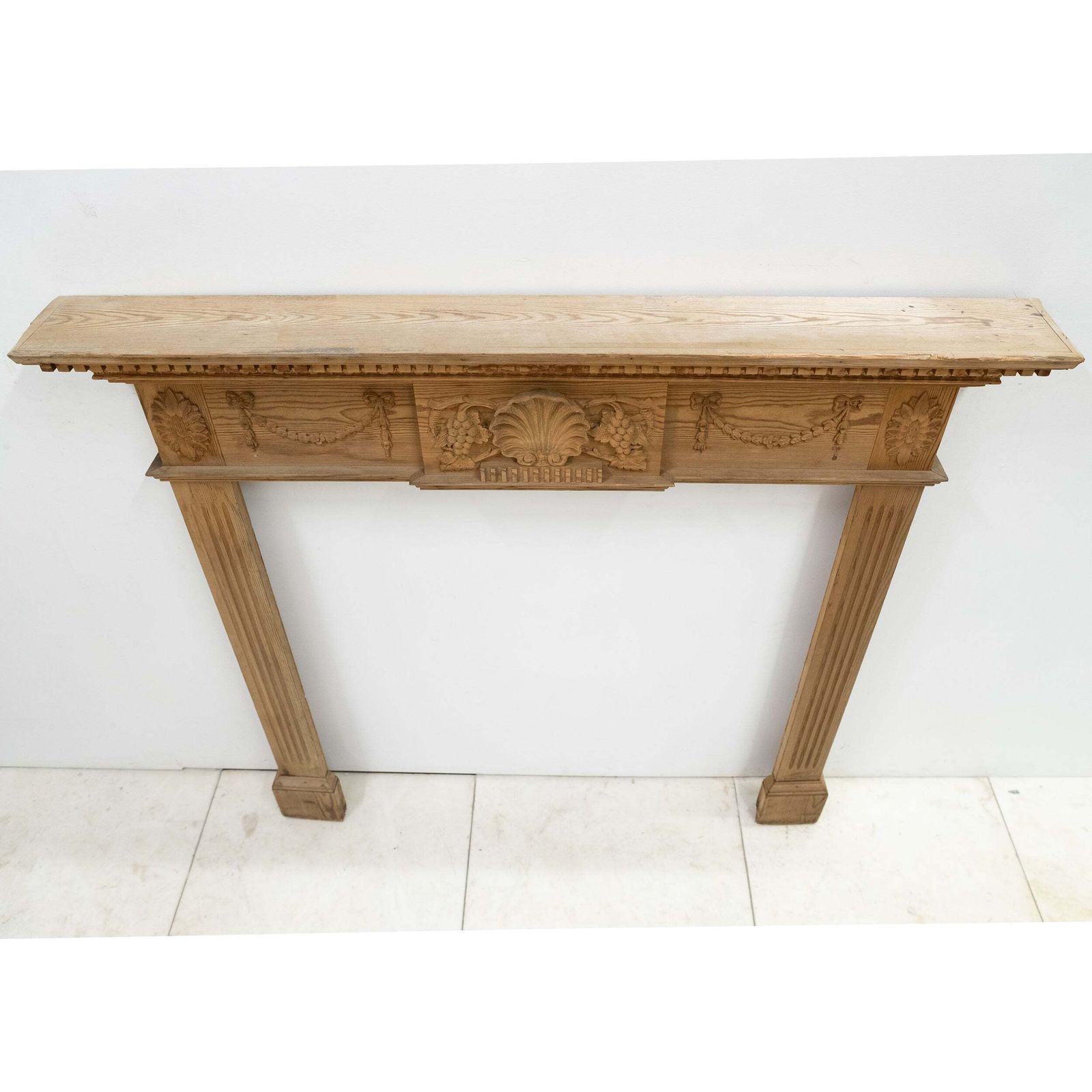 420.0 Antique Ornate Wooden Fireplace Surround photo