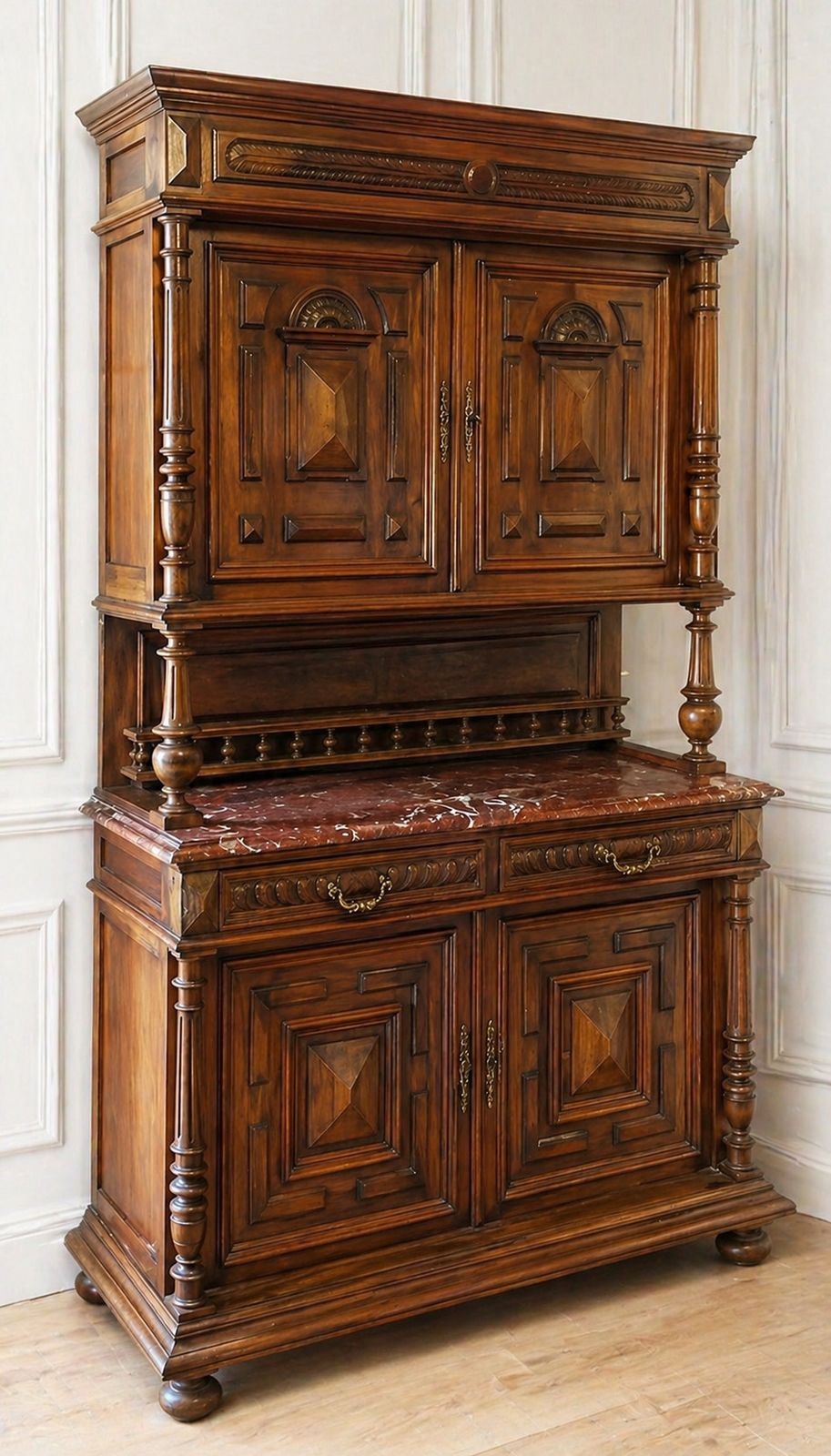 Stunning Carved French Dresser Buffet Welsh Cabinet Sideboard