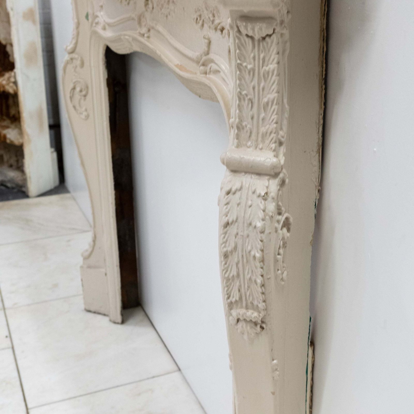photo for sale Antique Victorian French Style Wooden Fireplace Surround