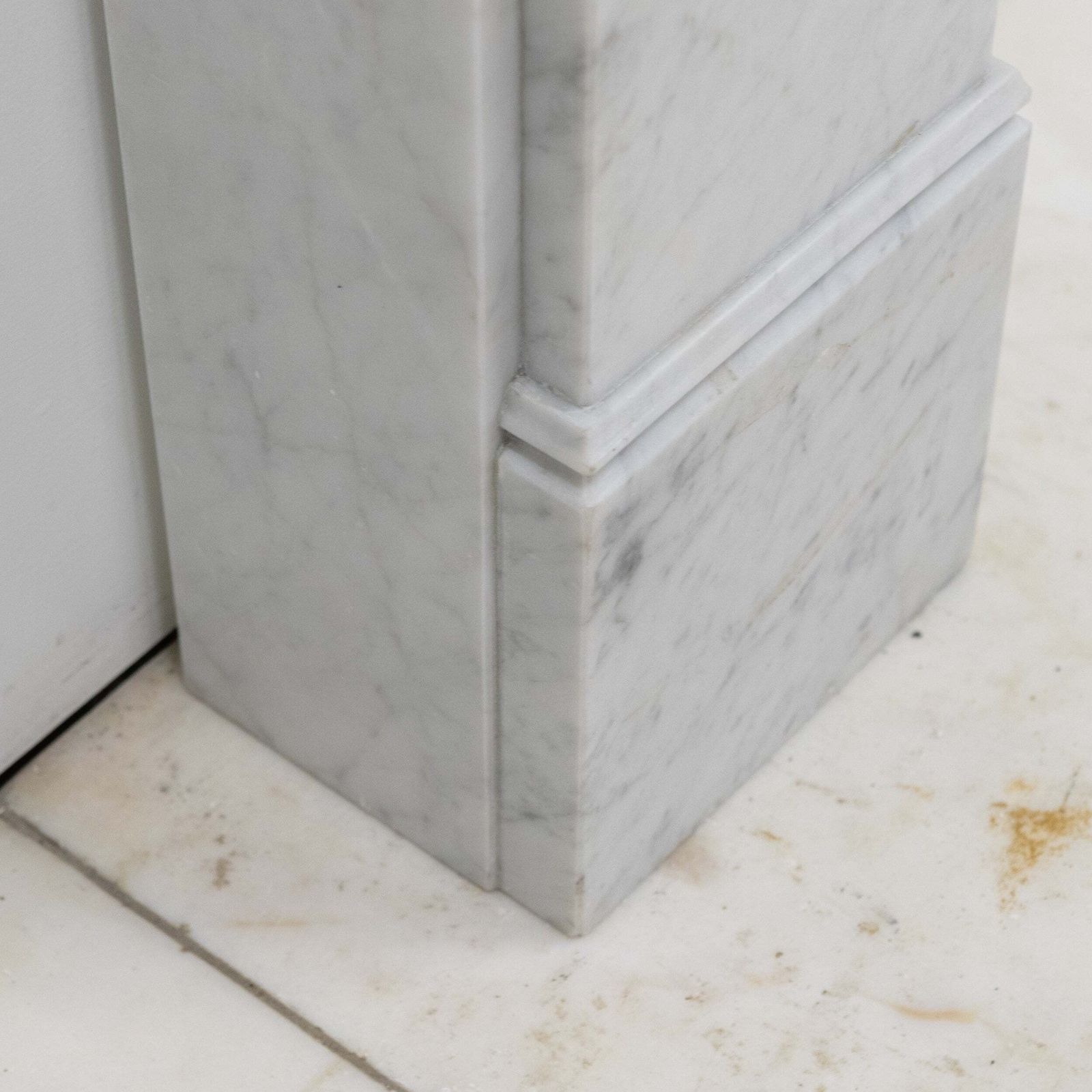 Victorian Style Carrara Marble Fireplace Surround With Corbels photo 1650.0