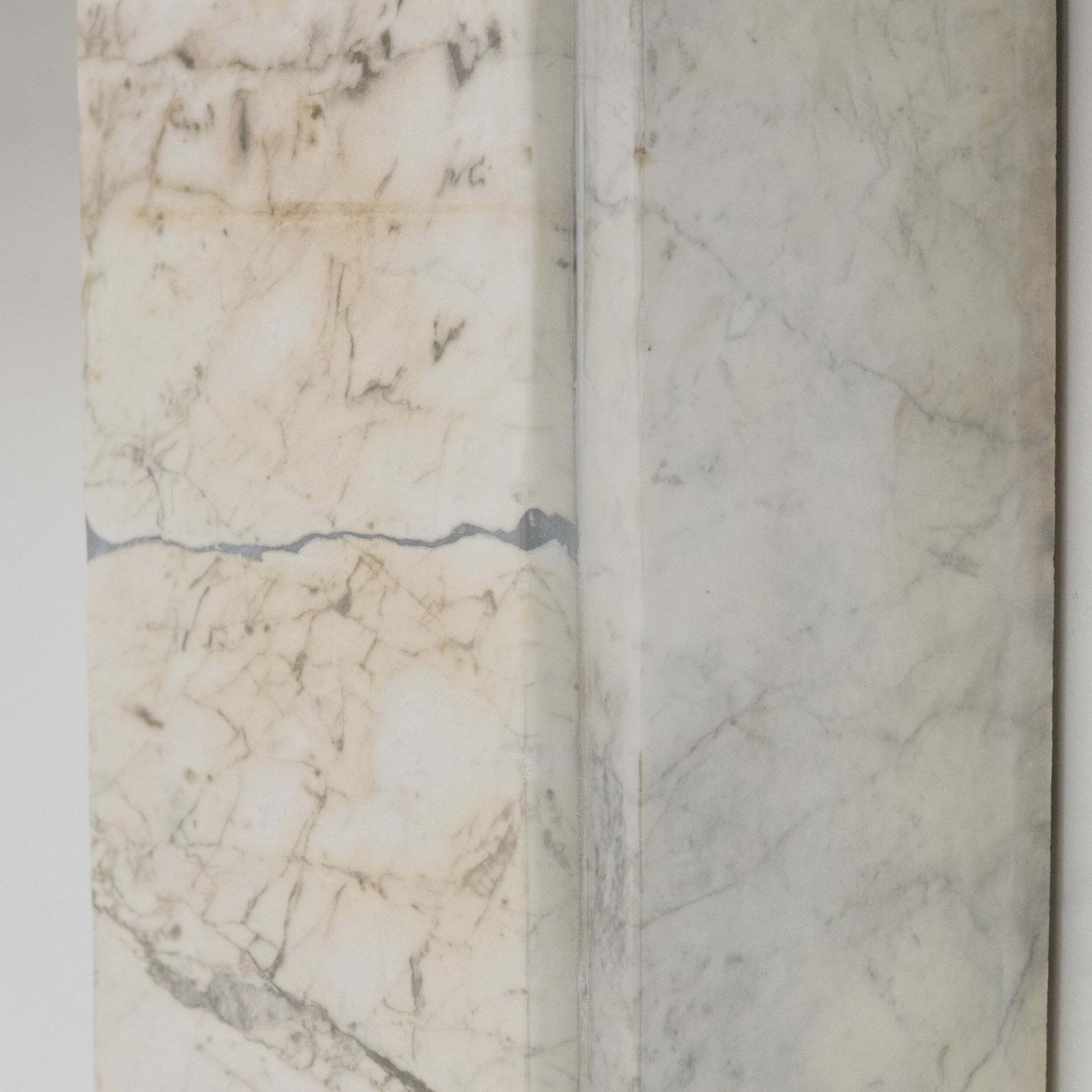 Home Fixtures Antique Carrara Marble Late Georgian Fireplace Surround photo