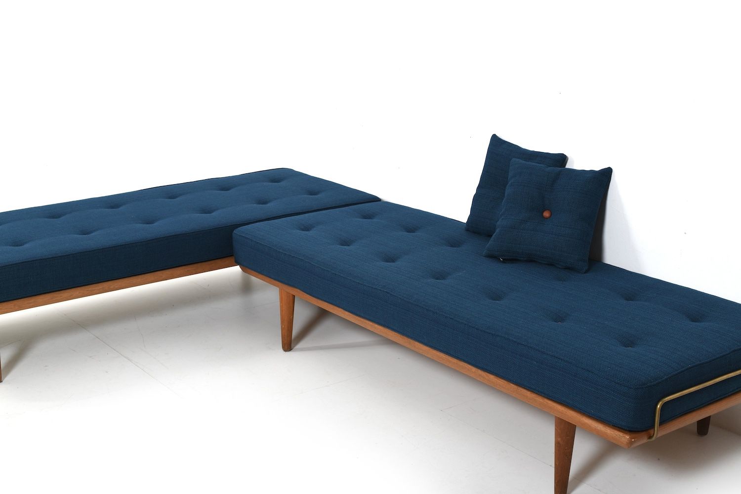 Furniture New Upholstered Pair Of Ge 19 Hans Wegner Daybeds photo
