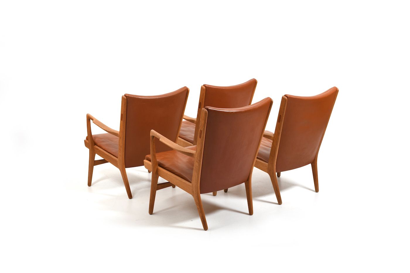 Hans J. Wegner Model Ap 16 In Oak 1951 / Set Of 4 photo vinterior