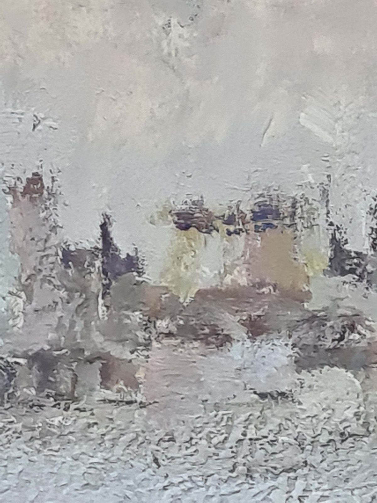 Cityscape And River Scene, Oil On Card, Signed, Late 20th Century photo buy