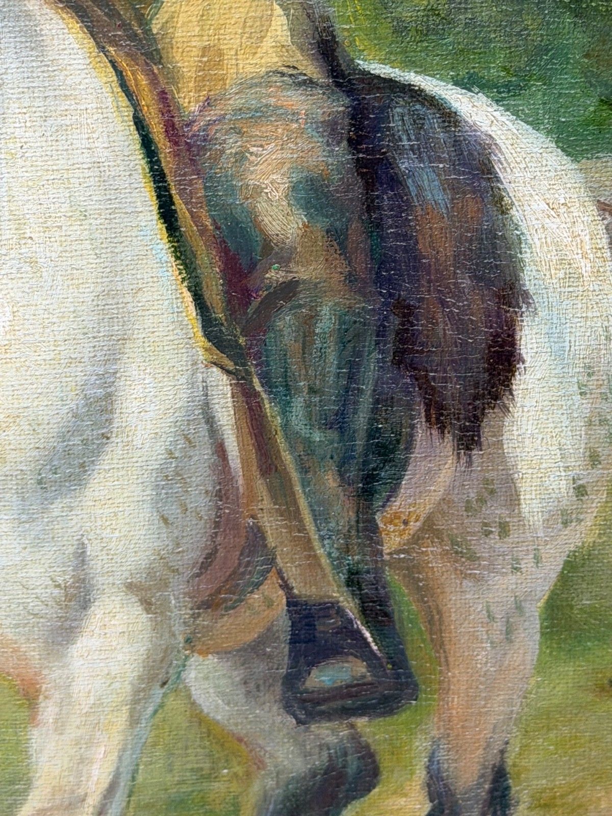 photo furniture Olieverfschilderij Portret van Wild West Buffalo Bill te Paard op een Grijs Paard, naar Rosa Bonheur