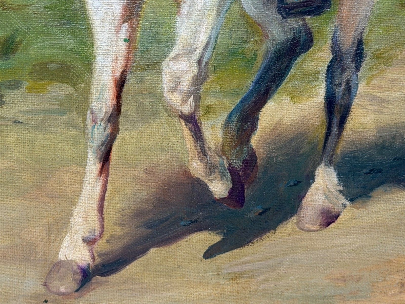 Kunst Olieverfschilderij Portret van Wild West Buffalo Bill te Paard op een Grijs Paard, naar Rosa Bonheur photo