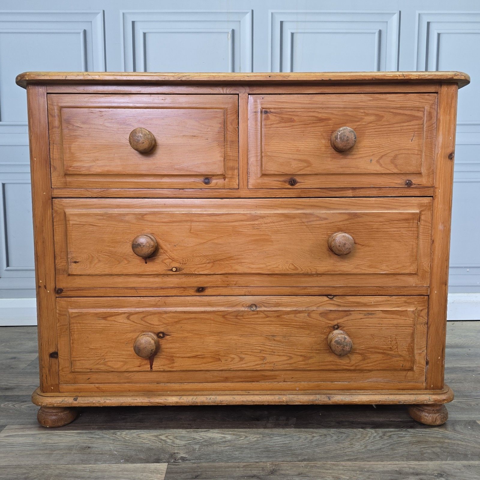 Vintage Chest Of Drawers Solid Wooden Pine Country Farmhouse Style Retro photo vintage