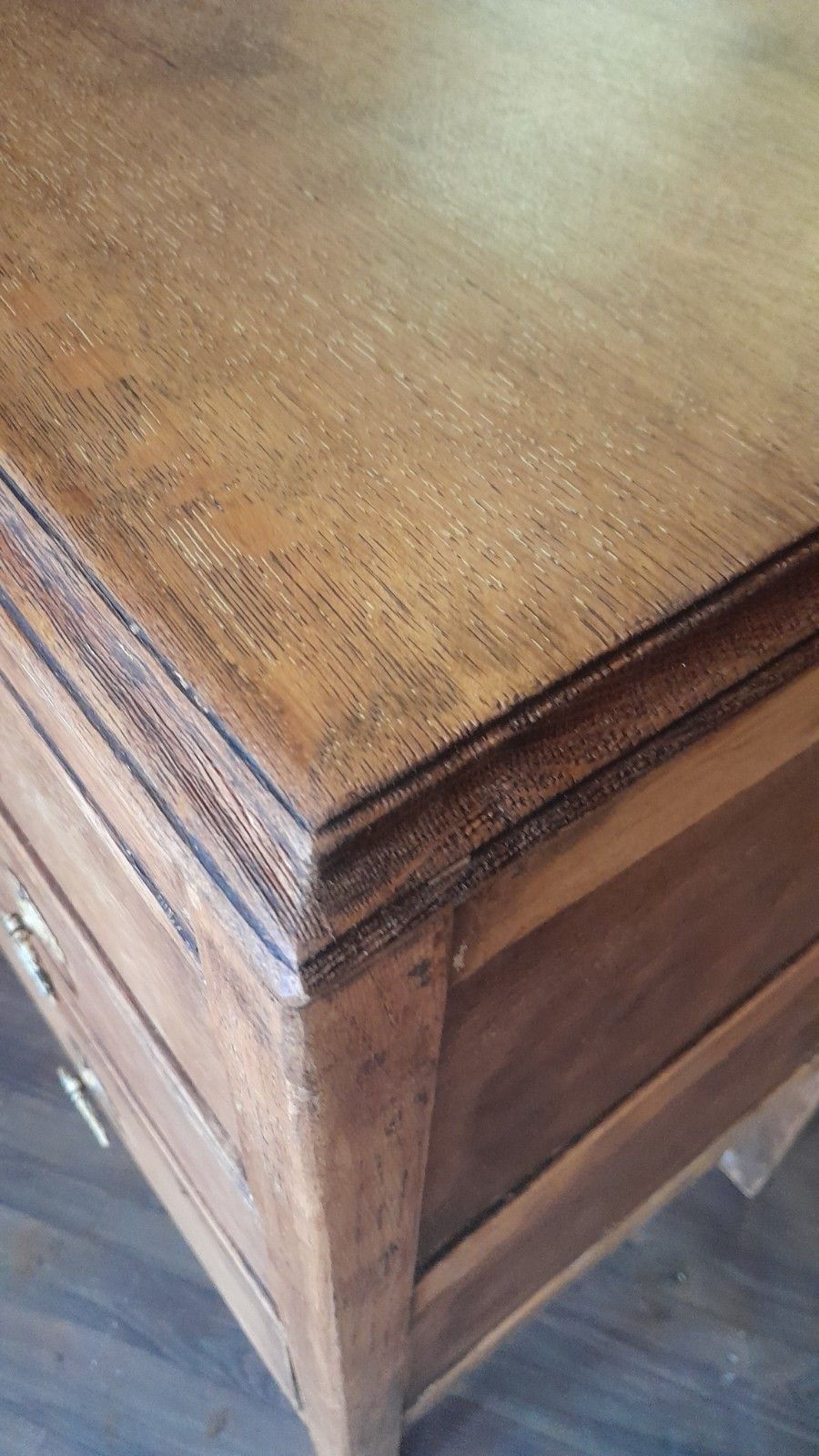 Vintage Solid Light Oak Chest Of 3 Graduated Drawers, Washstand photo buy