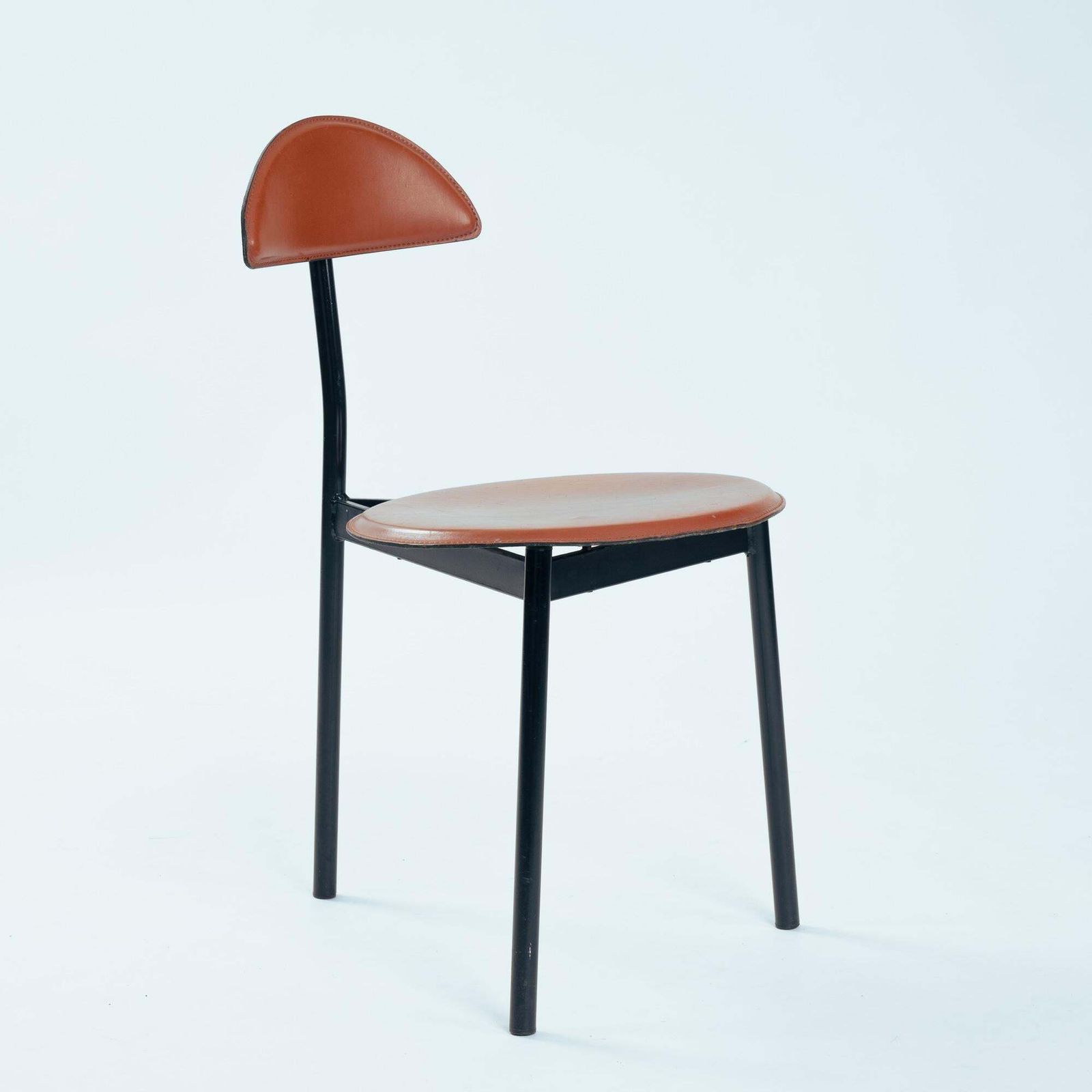 6 Linea Veam Leather Tripod Chairs, Italy 1980s photo 2826.0