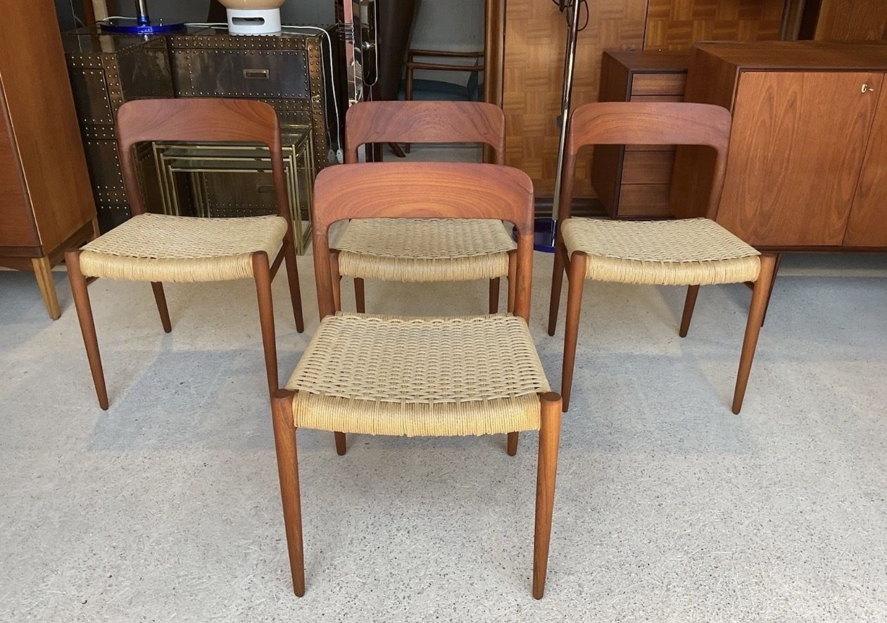 Danish Model 75 Dining Chairs By Niels Otto Møller For J.L. Møllers Mobelfabrik photo Furniture