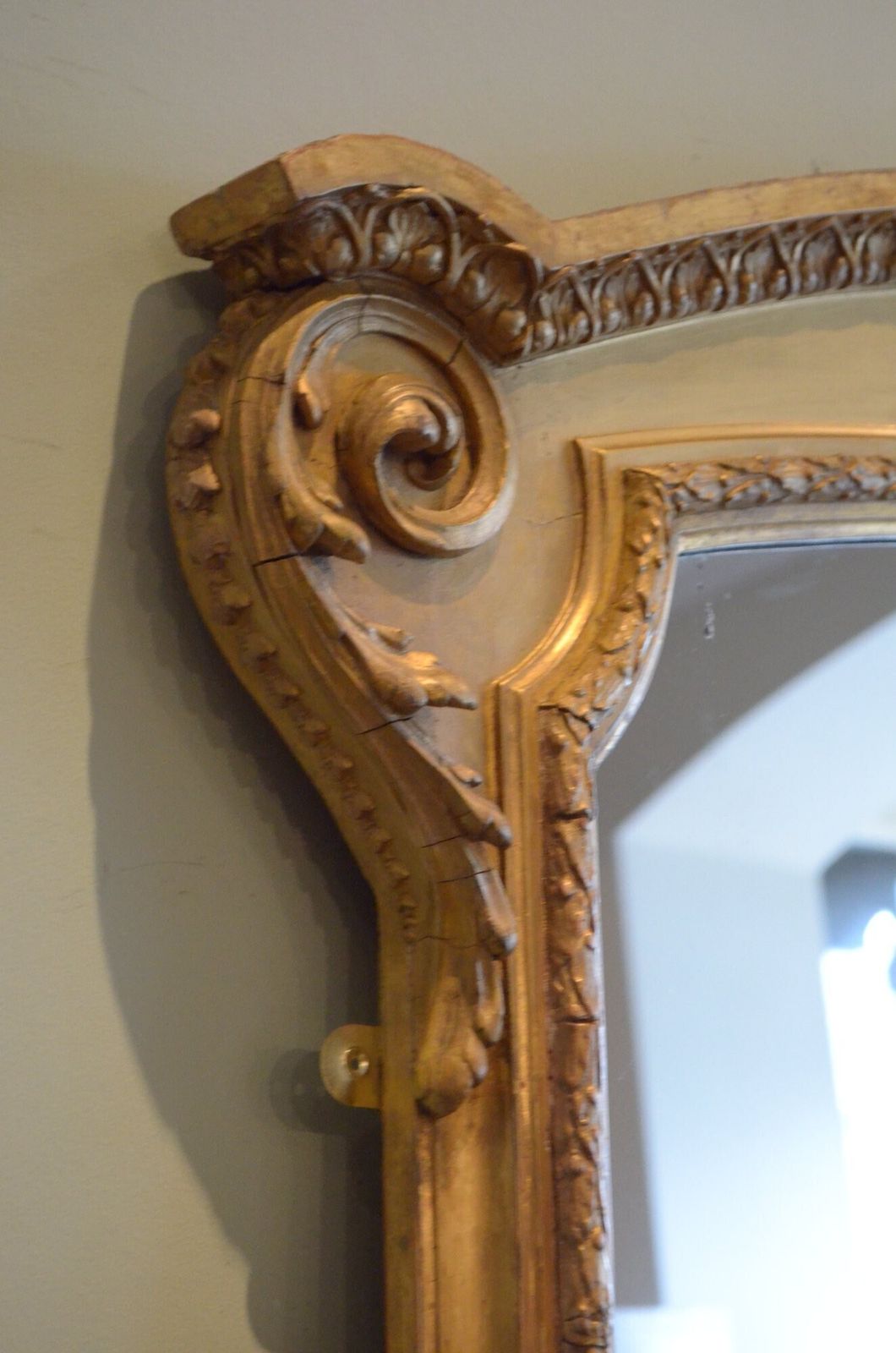 Large Antique Arched And Gilded Wall Mirror Overmantle Mirror H170cm Restored photo Home Decor