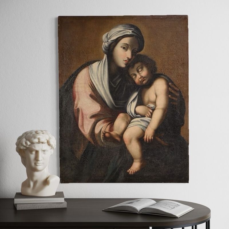 Peinture italienne d'époque, Madonna and Child, XVIIIe siècle photo 2150.0