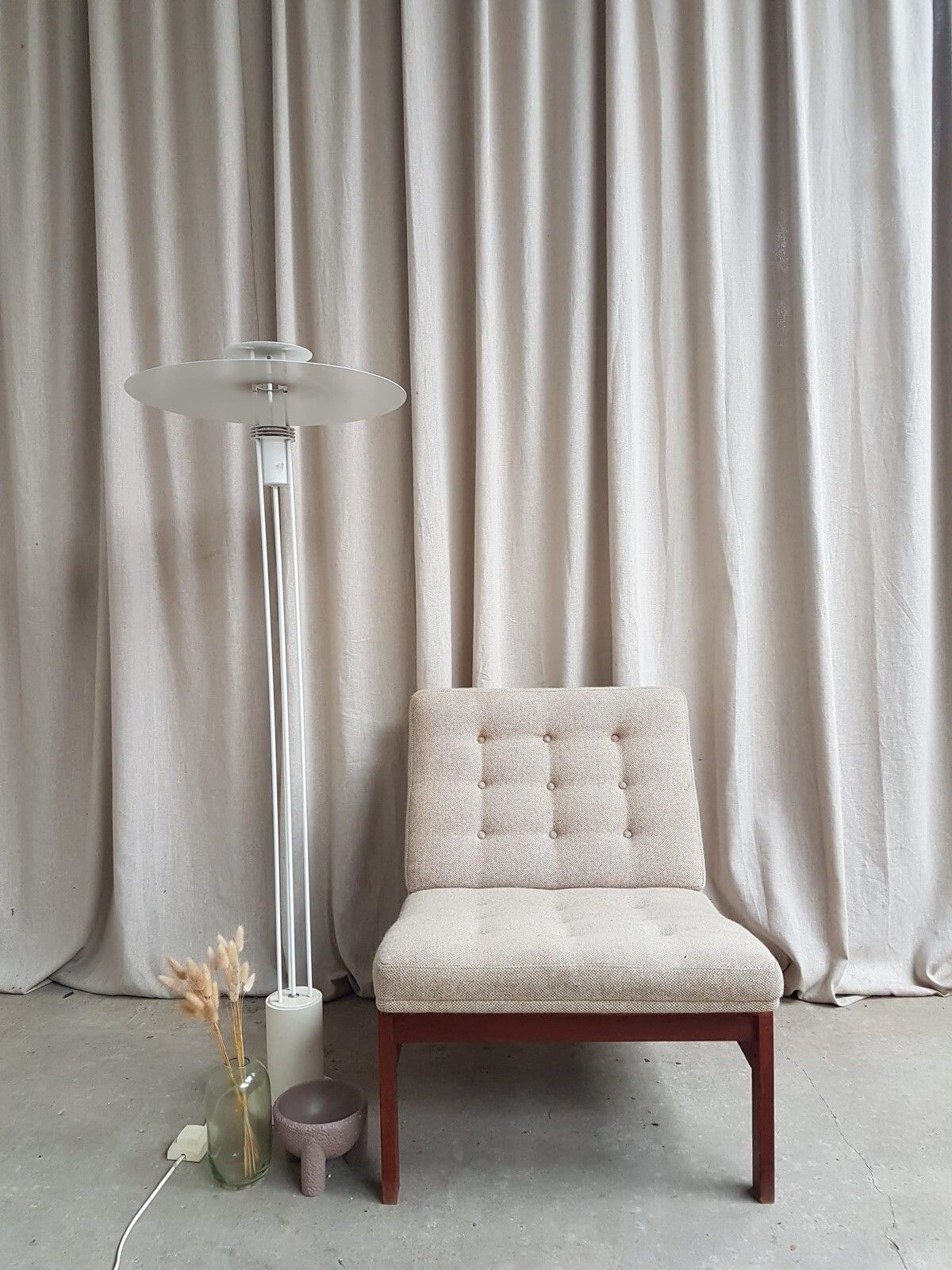Vtg Late Mid Century Benny Frandsen Modernist Floor Lamp Danish Scandi #423