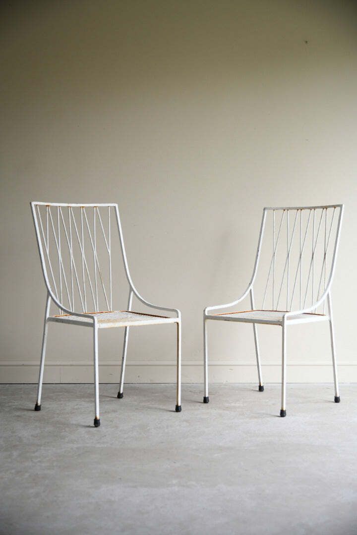 Pair Paul Mccobb Style Garden Chairs