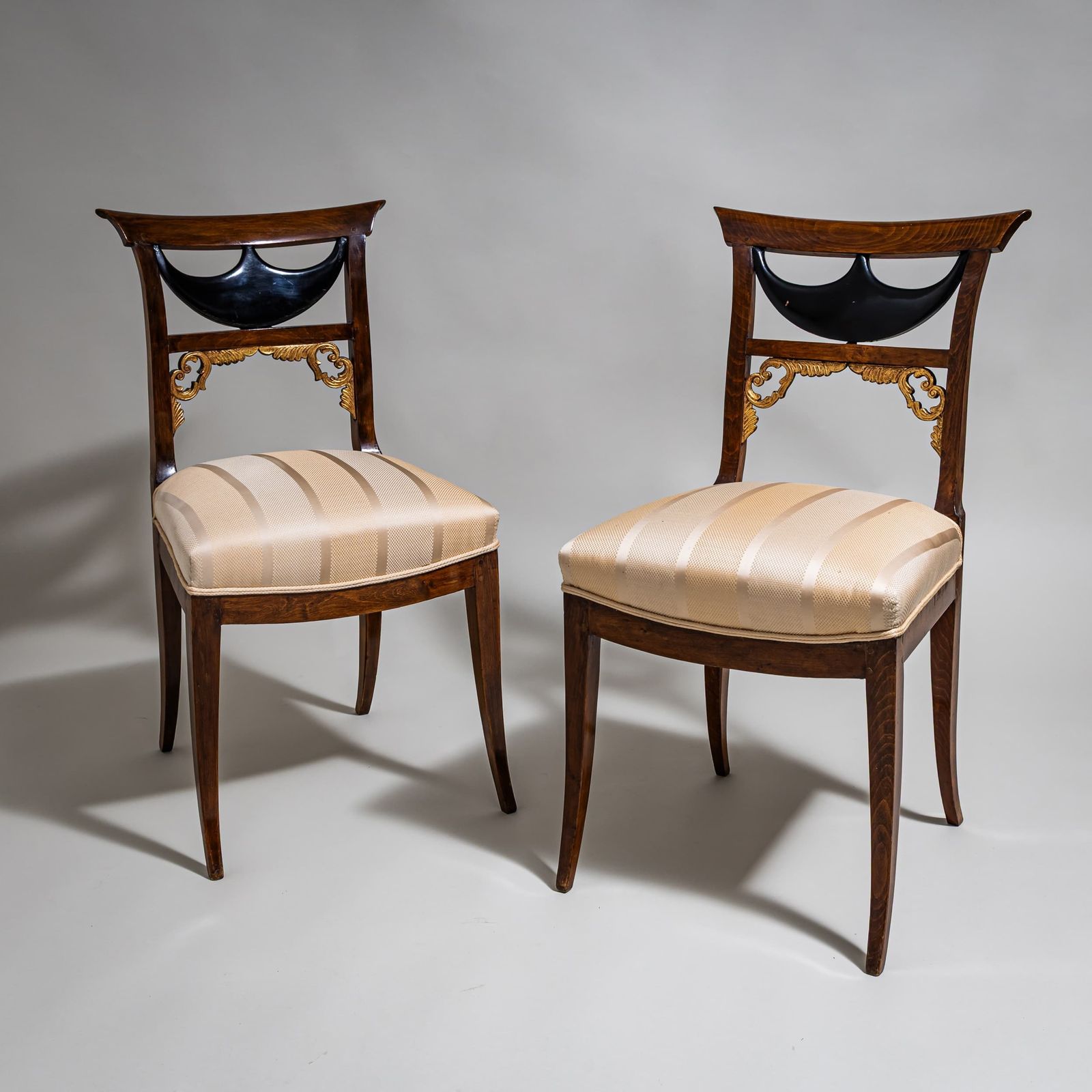 Paar Biedermeier stoelen, Midden-Duitsland, ca. 1835–1840