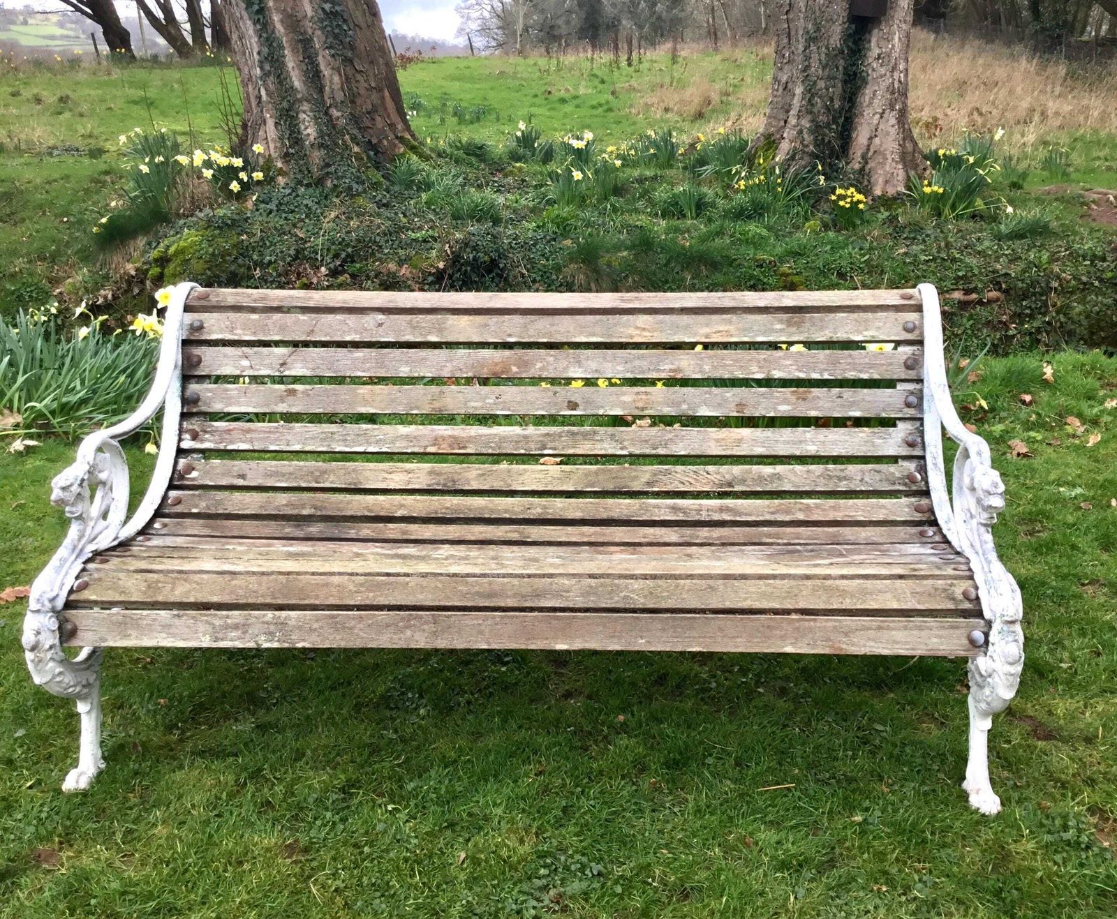 Antique Cast Iron Dragon Park, Garden Bench   Registration Stamp Uk 1863 photo 950.0