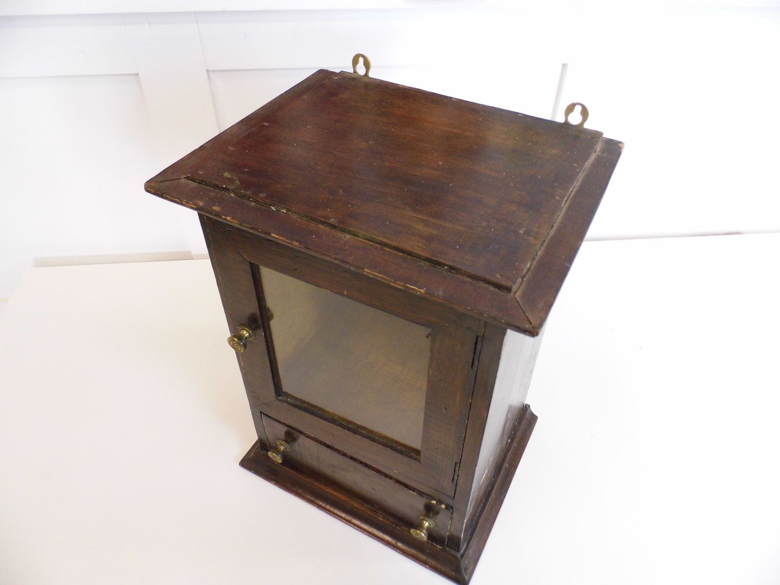 photo furniture Antique Glazed Pine Apothecary Medicine Bathroom Cabinet Storage Chest Victorian