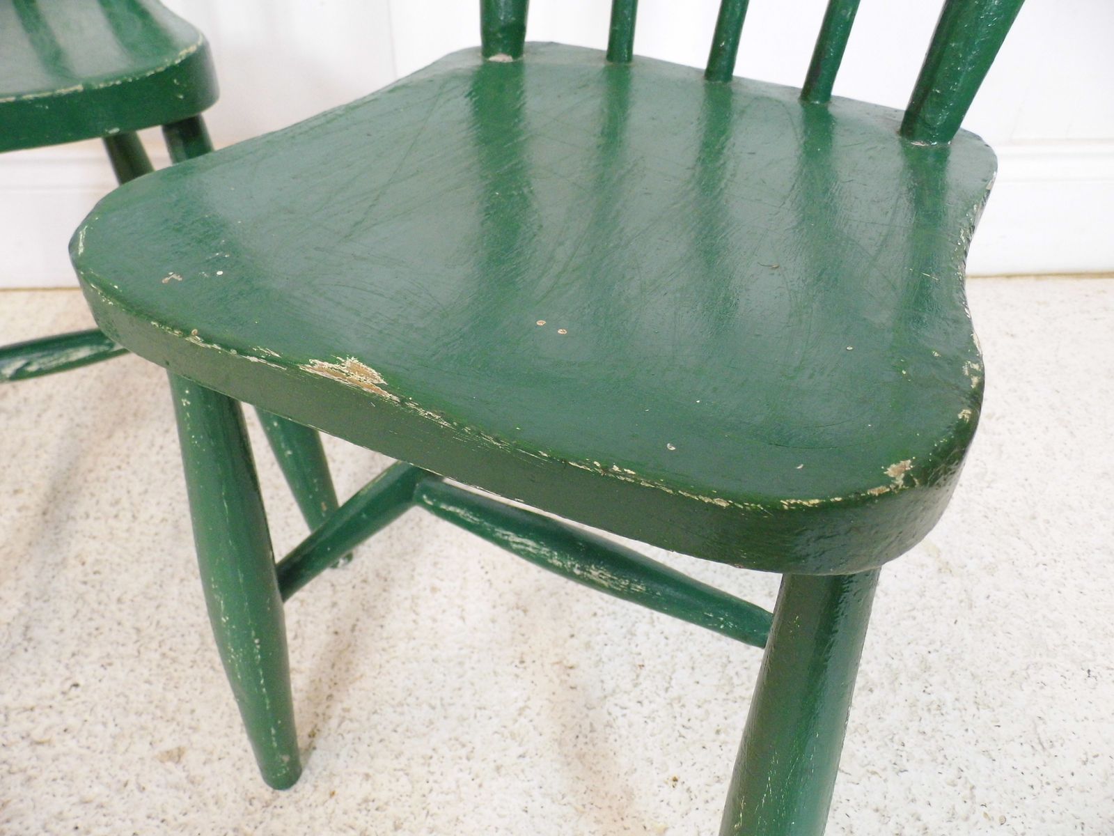 Pair Of Primitive Welsh Childs Farmhouse Folk 19th Century Chairs photo 198.0