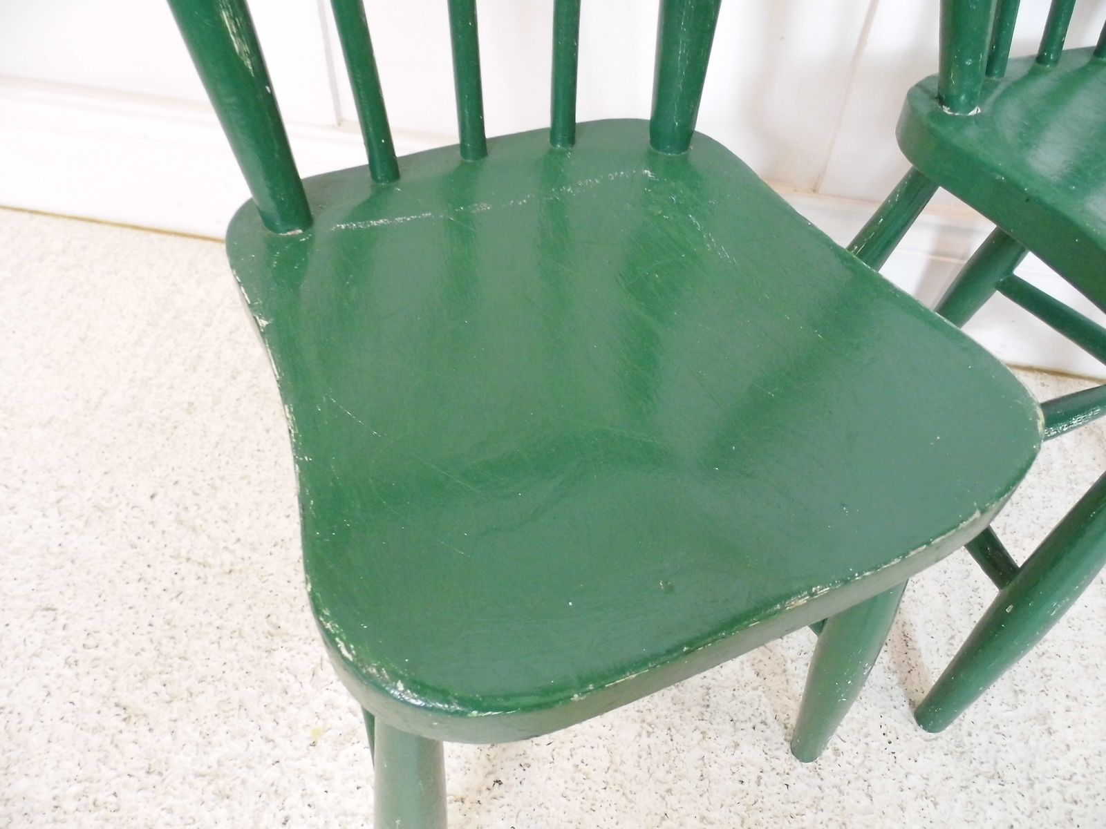 198.0 Pair Of Primitive Welsh Childs Farmhouse Folk 19th Century Chairs photo