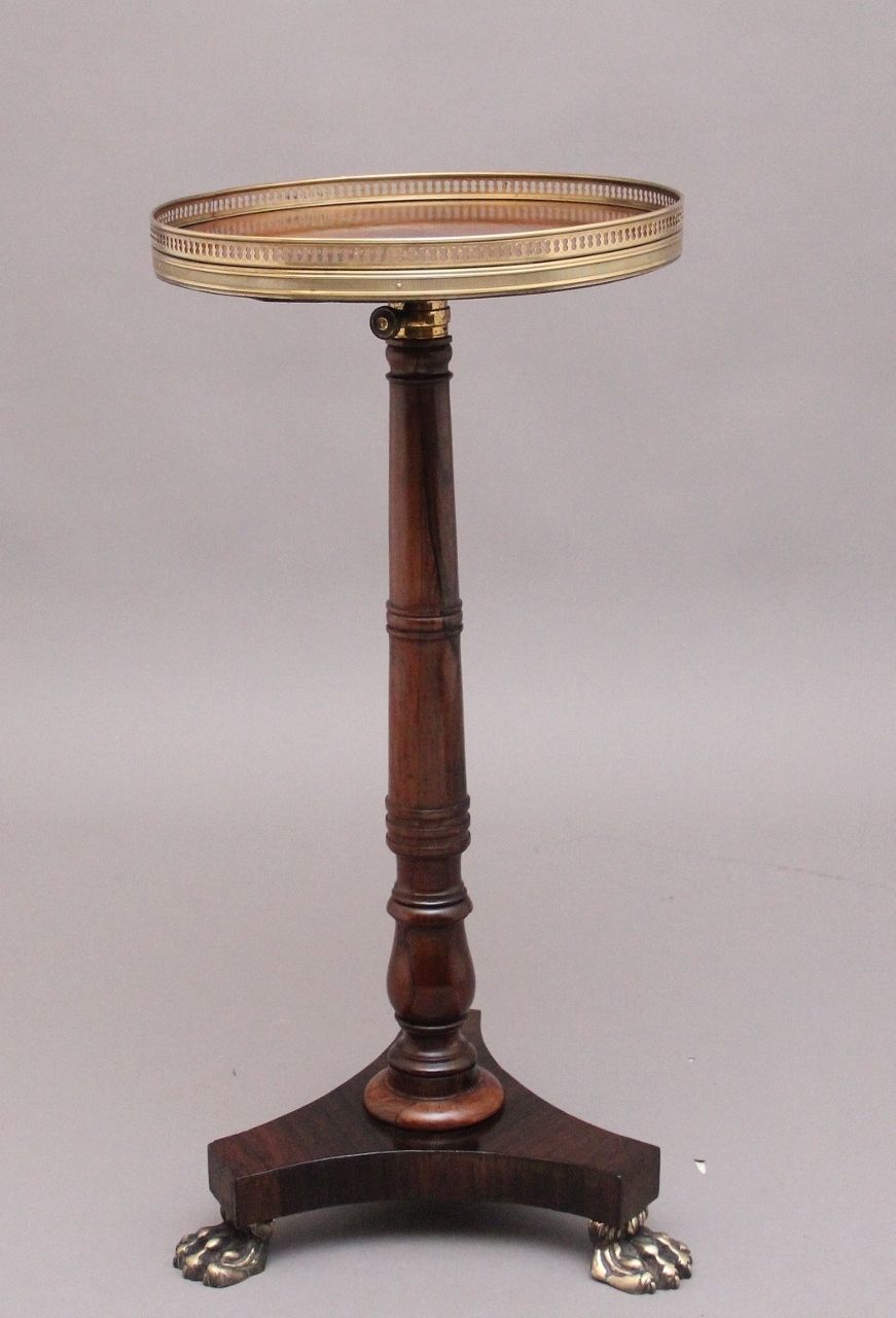 19th Century Antique Rosewood Telescopic Occasional Table photo Furniture
