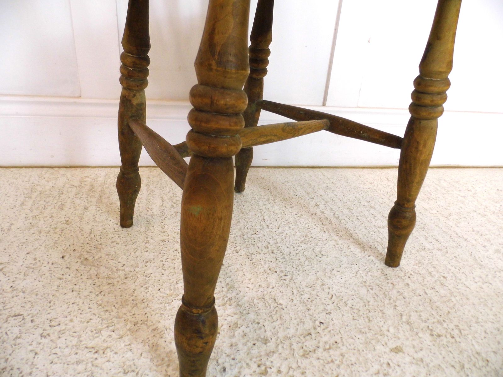 Antique Lathback Welsh Windsor Chair Elm Seat G H Moore Carnarvon Stamp 1920s photo Furniture