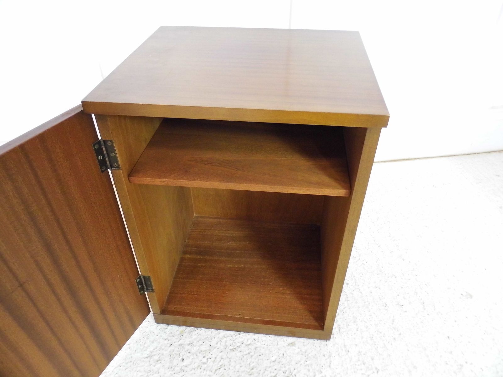 Vintage Midcentury Stag Furniture Bedisde Cabinet Walnut Finish 1950s photo vinterior
