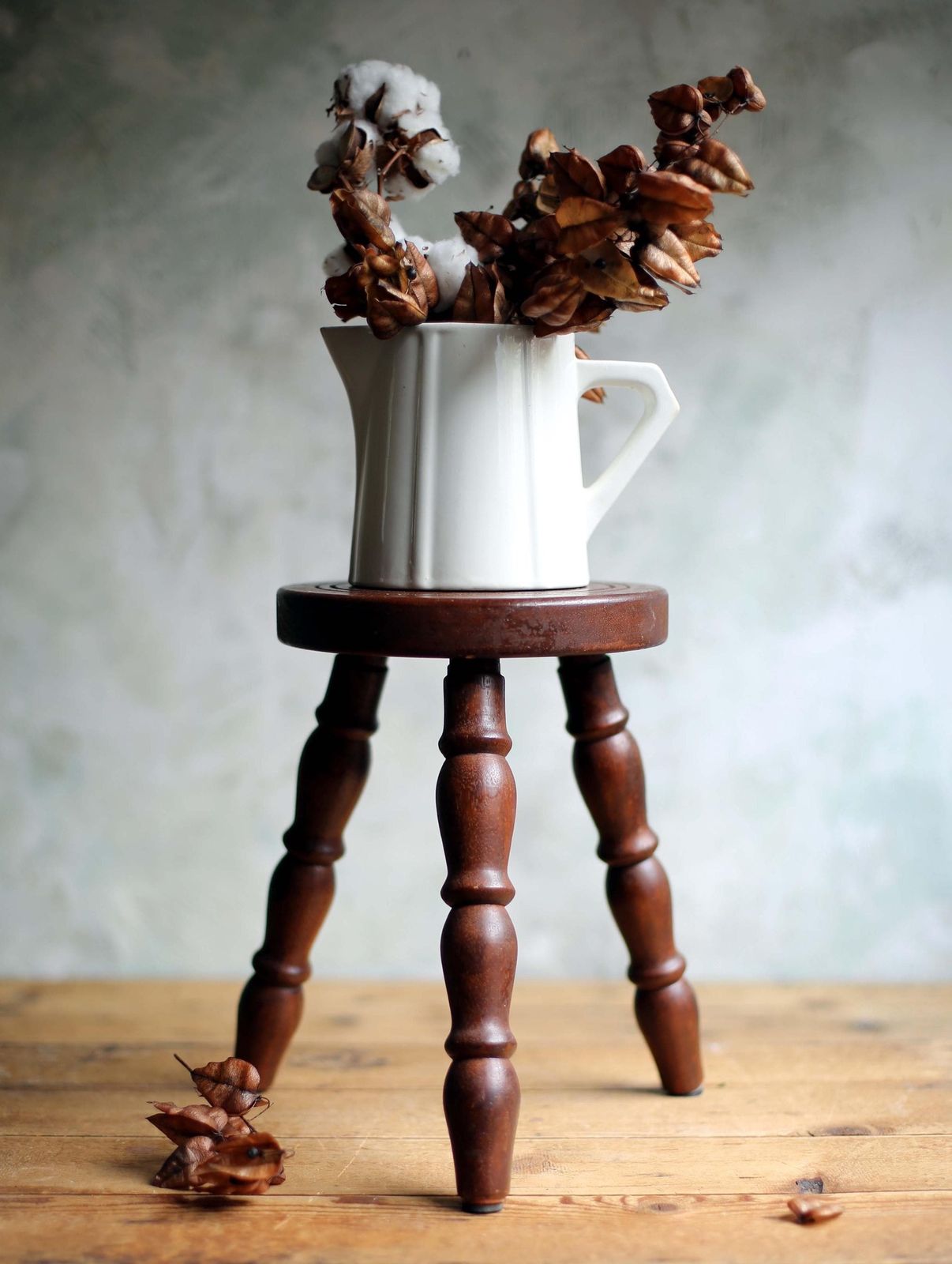 Breton Stool Milkmaid Stool Rustic Wooden French Bullseye Antique Bobbin Furniture