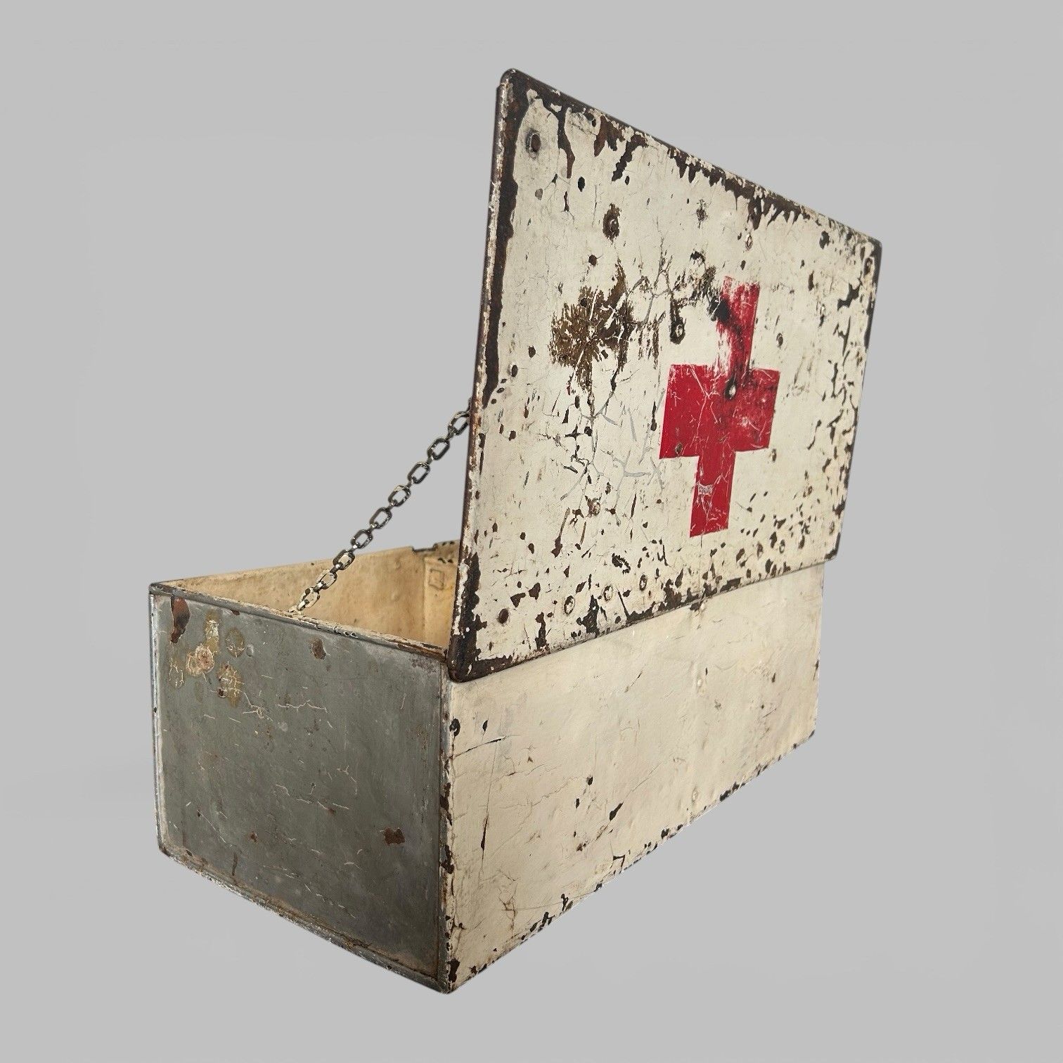 Vintage Military First Aid Box Wall Mounted Medical Cabinet