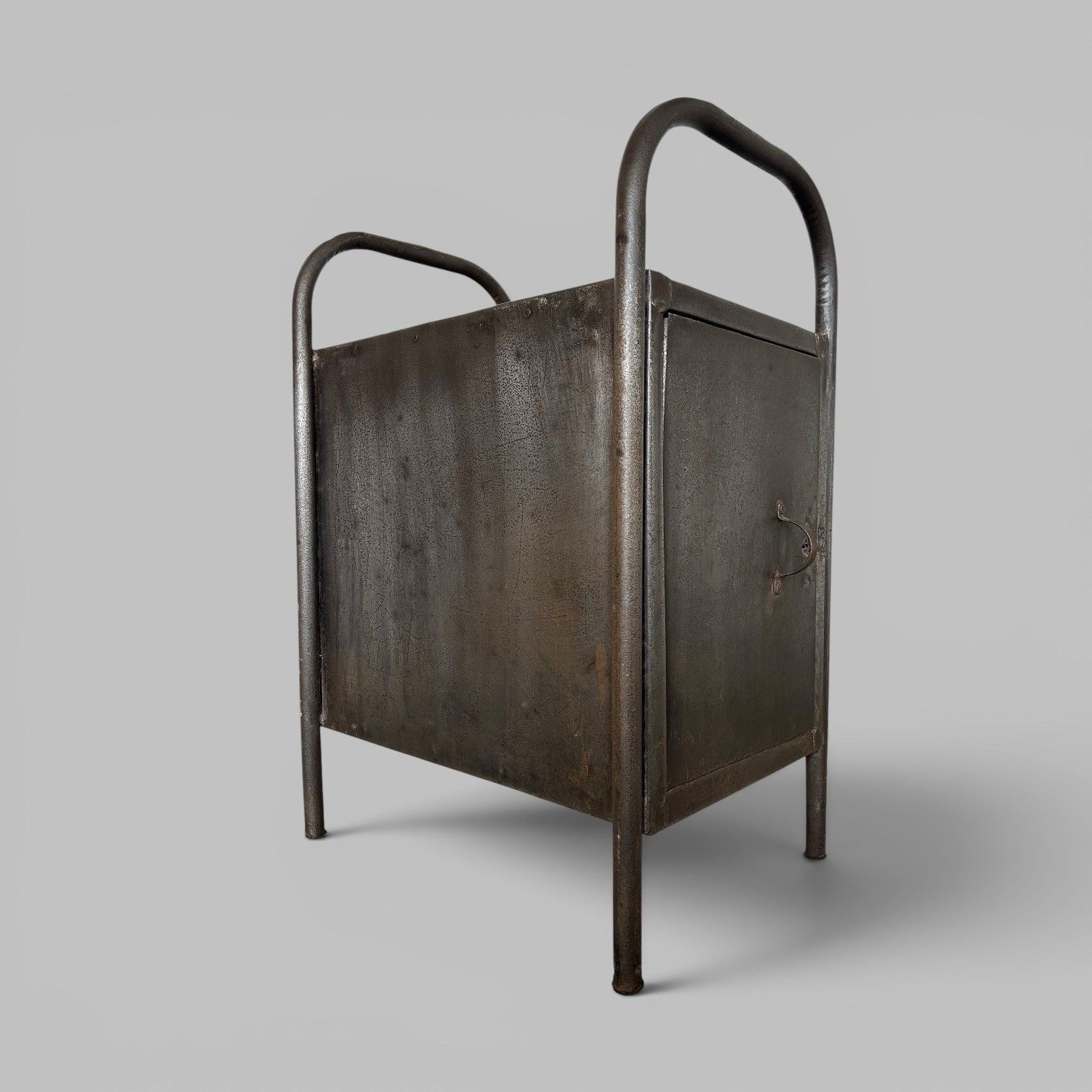 Industrial Metal Cabinet Side Table Vintage Steel Locker Cabinet photo Furniture