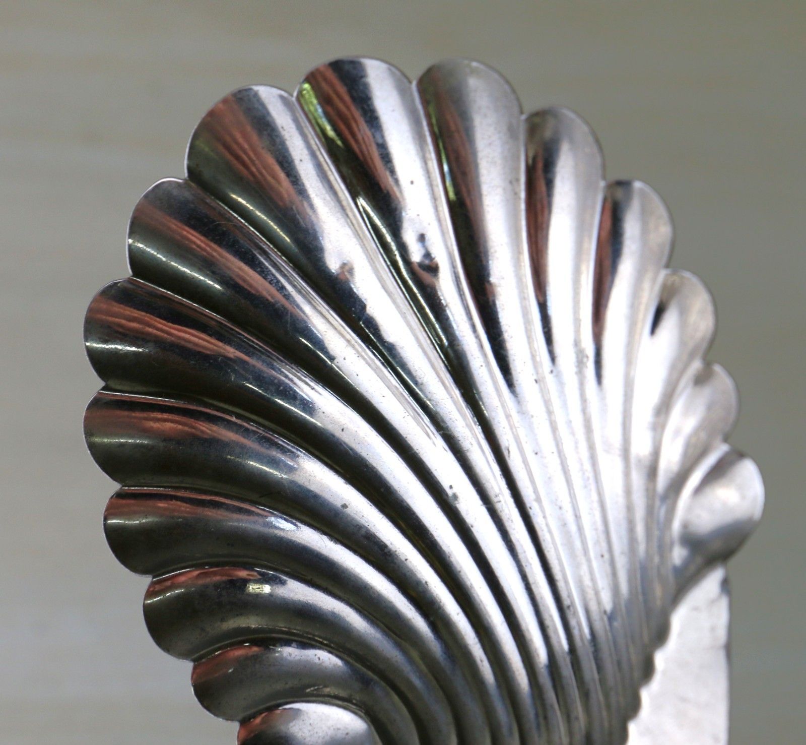 A Rare 1920s Small Shell Lampshade Reading Lamp Shade For Desk Lamp Chromed photo vinterior