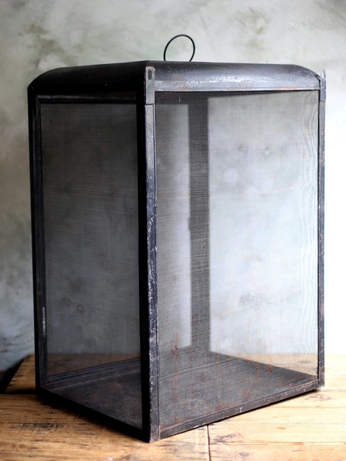 320.0 Huge French Fromager Garde Manger Large Black Wire Mesh Food Storage Box Meat Cheese Safe Keeper Storage Cabinet Larder photo