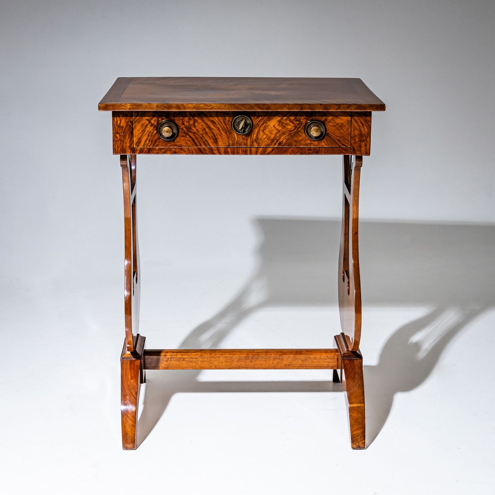 Biedermeier Lyre Sewing Table, Circa 1830