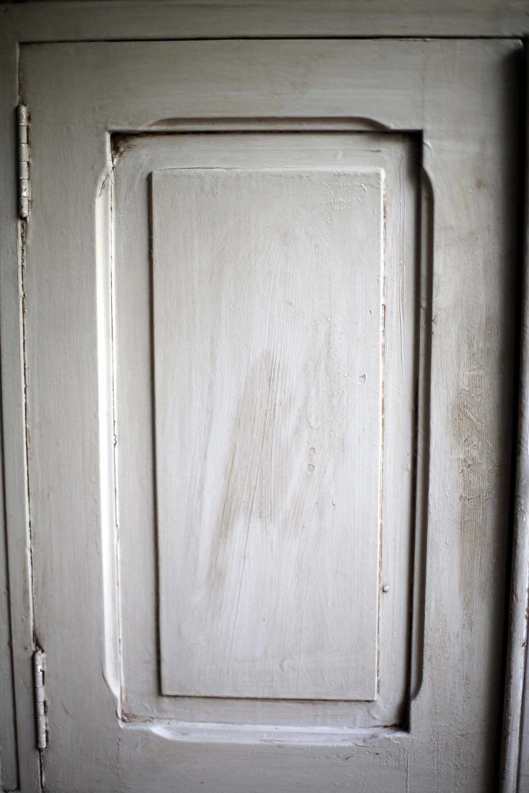 Antique Wooden Cabinet Painted Carved Kitchen Cupboard Unit photo 289.0