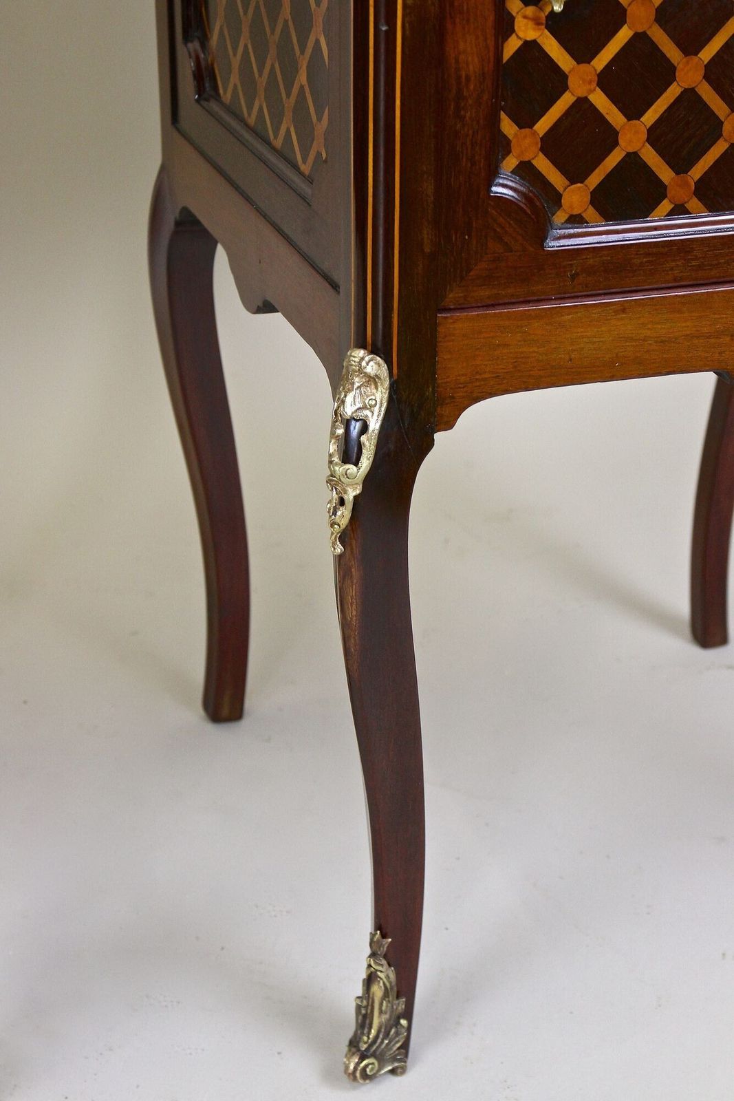Furniture 19th Century Pair Of Transitional Nightstands/ Side Tables, France Ca. 1870 photo