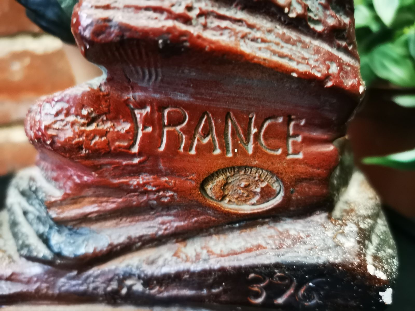 Antique French Plaster Statuette Of Country Girl photo vinterior