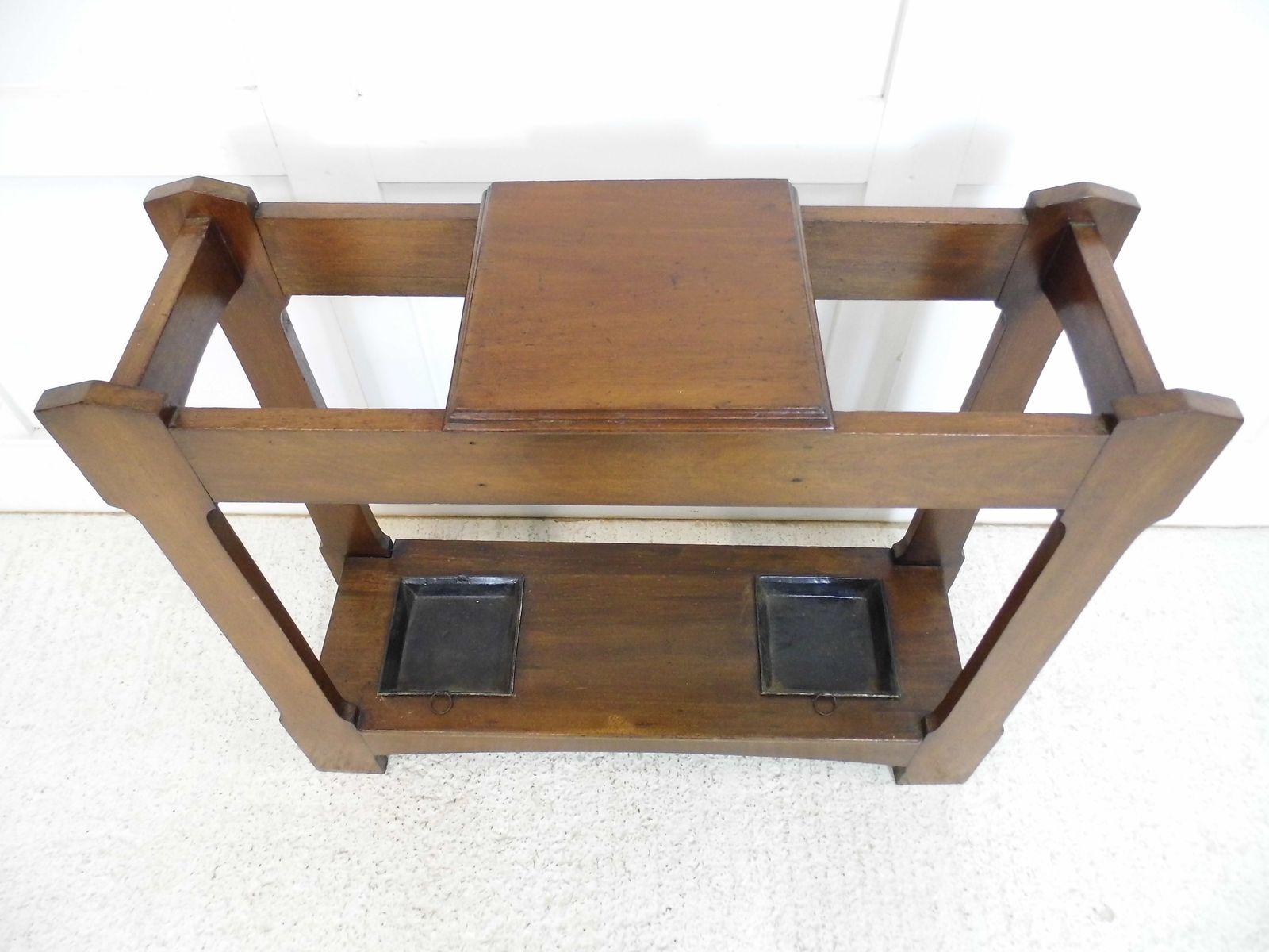 Antique Edwardian Mahogany Umbrella Stand / Stick Stand Arts & Crafts Hall Stand photo buy