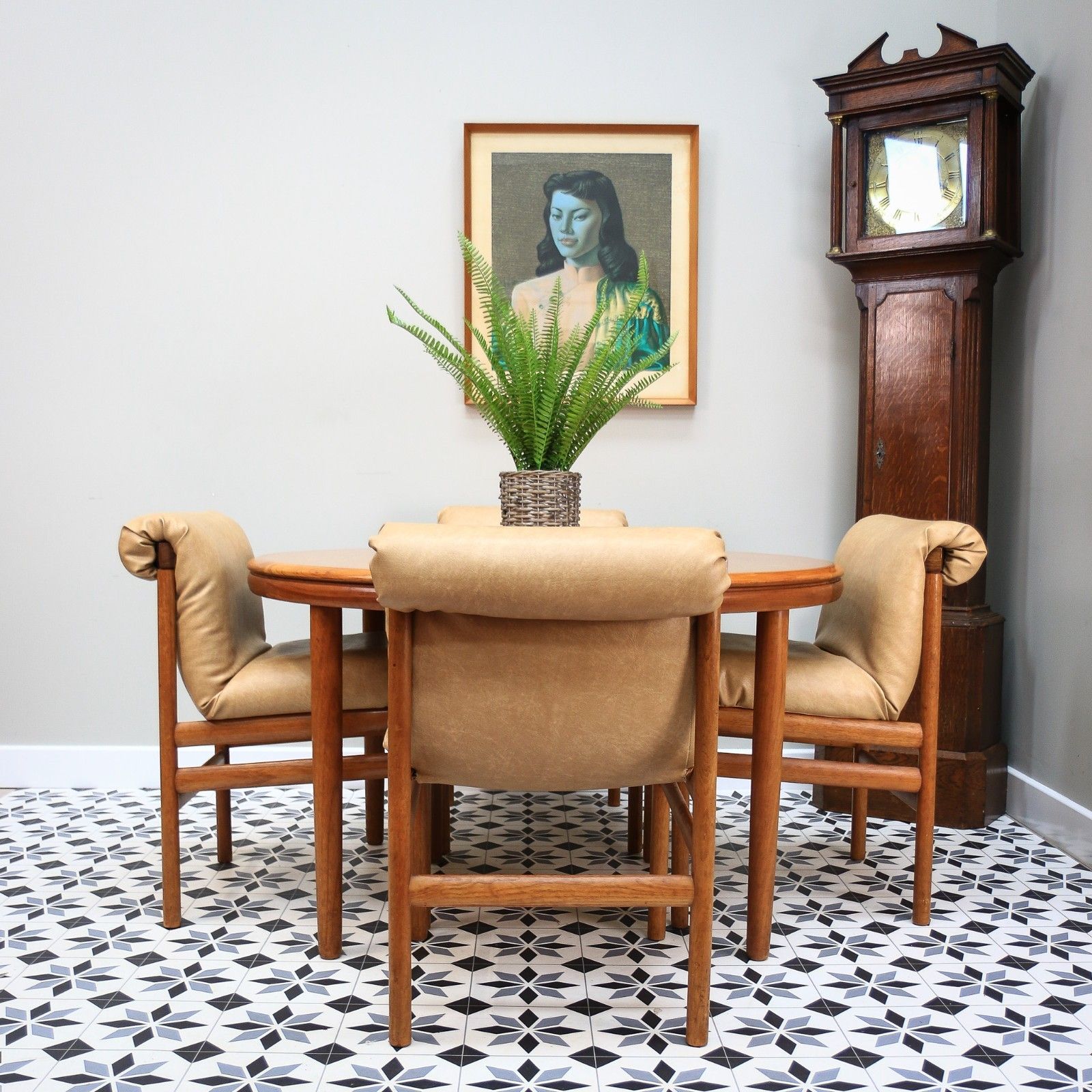 White And Newton Teak Dining Table And Four Chairs 1960s photo for sale