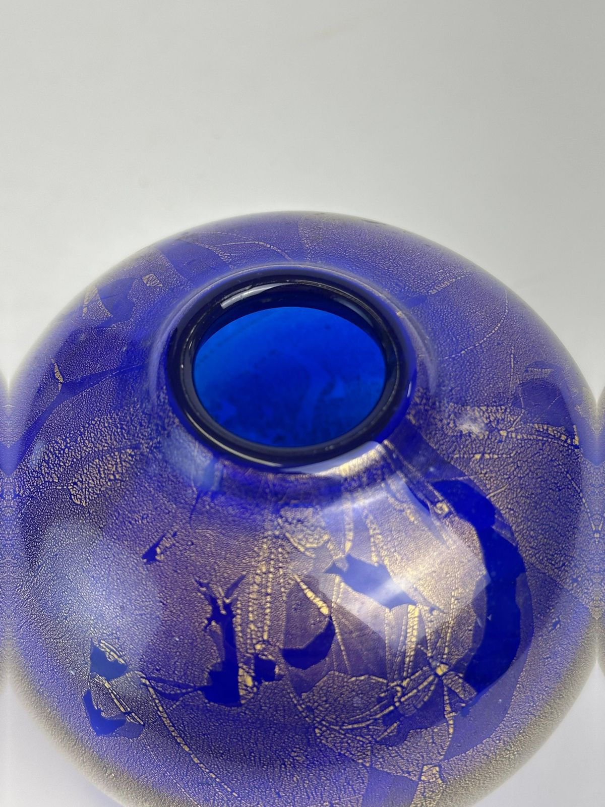 Michael Harris Azurene Cobalt Blue And Gold Glass Vase, Isle Of Wight, 1978 photo furniture