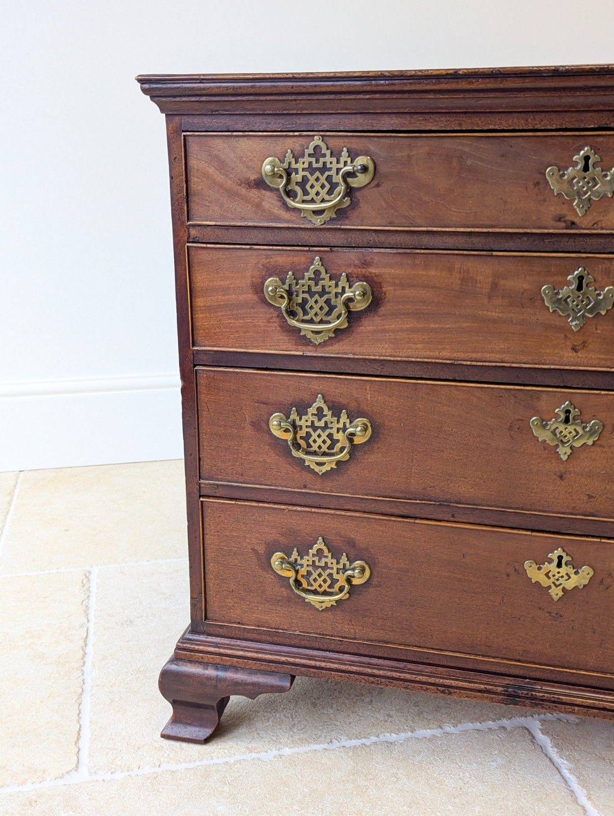 photo for sale Antique George II Mahogany Chippendale Period Chest Of Drawers C.1750