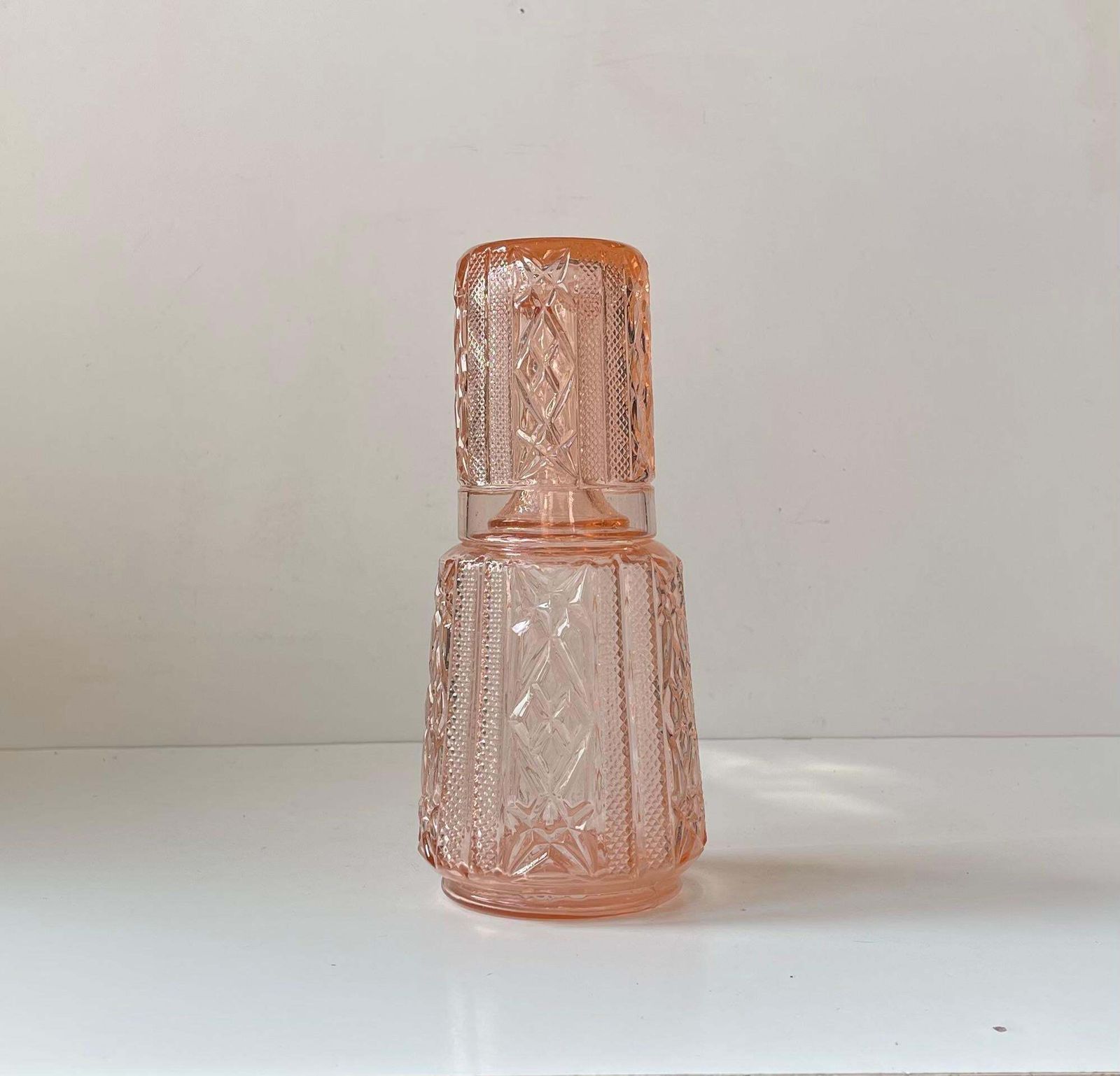 Pink Art Deco Decanter By Brockwitz, Germany 1920s photo for sale