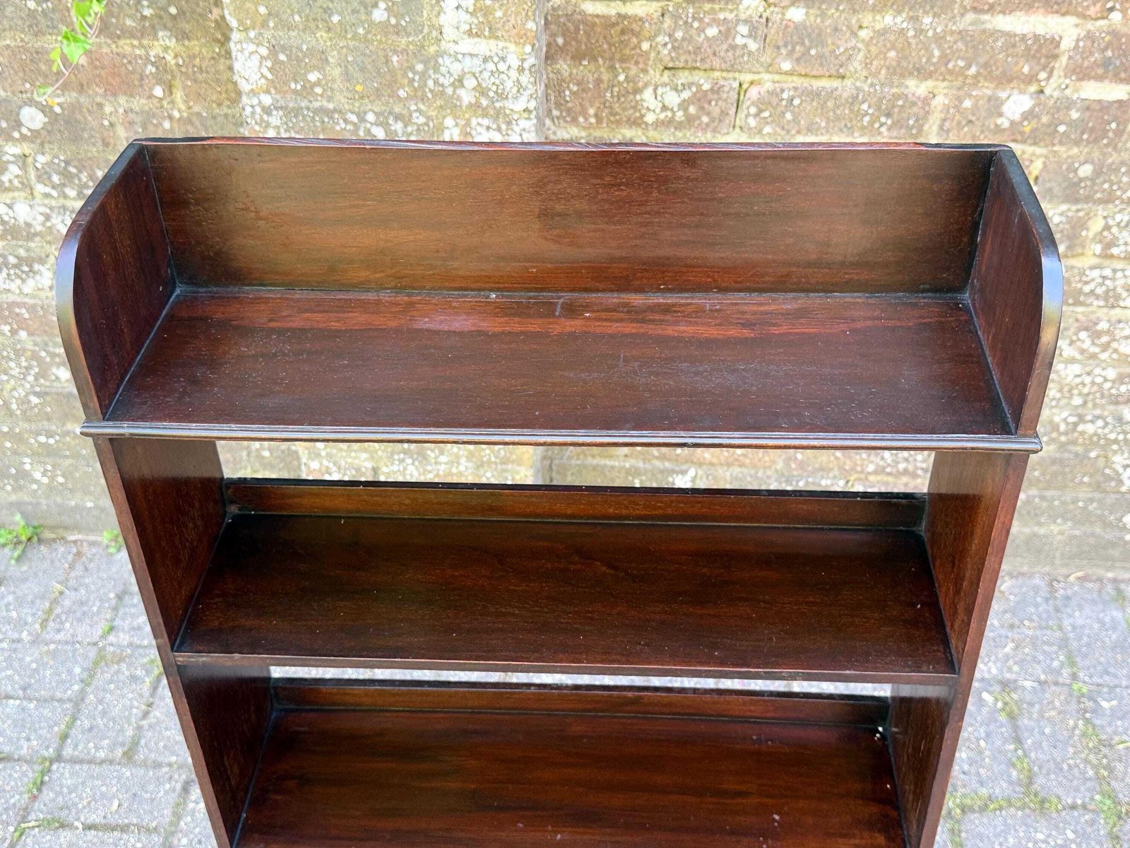 Victorian Mahogany Open Bookcase Display Shelving Antique Parlour Furniture (54cm W, 111cm H) photo 395.0