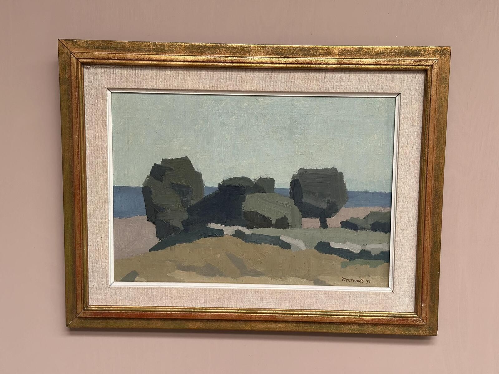 Art “Landscape” By William Herbert Fleetwood (1915–1993) – 1951 photo